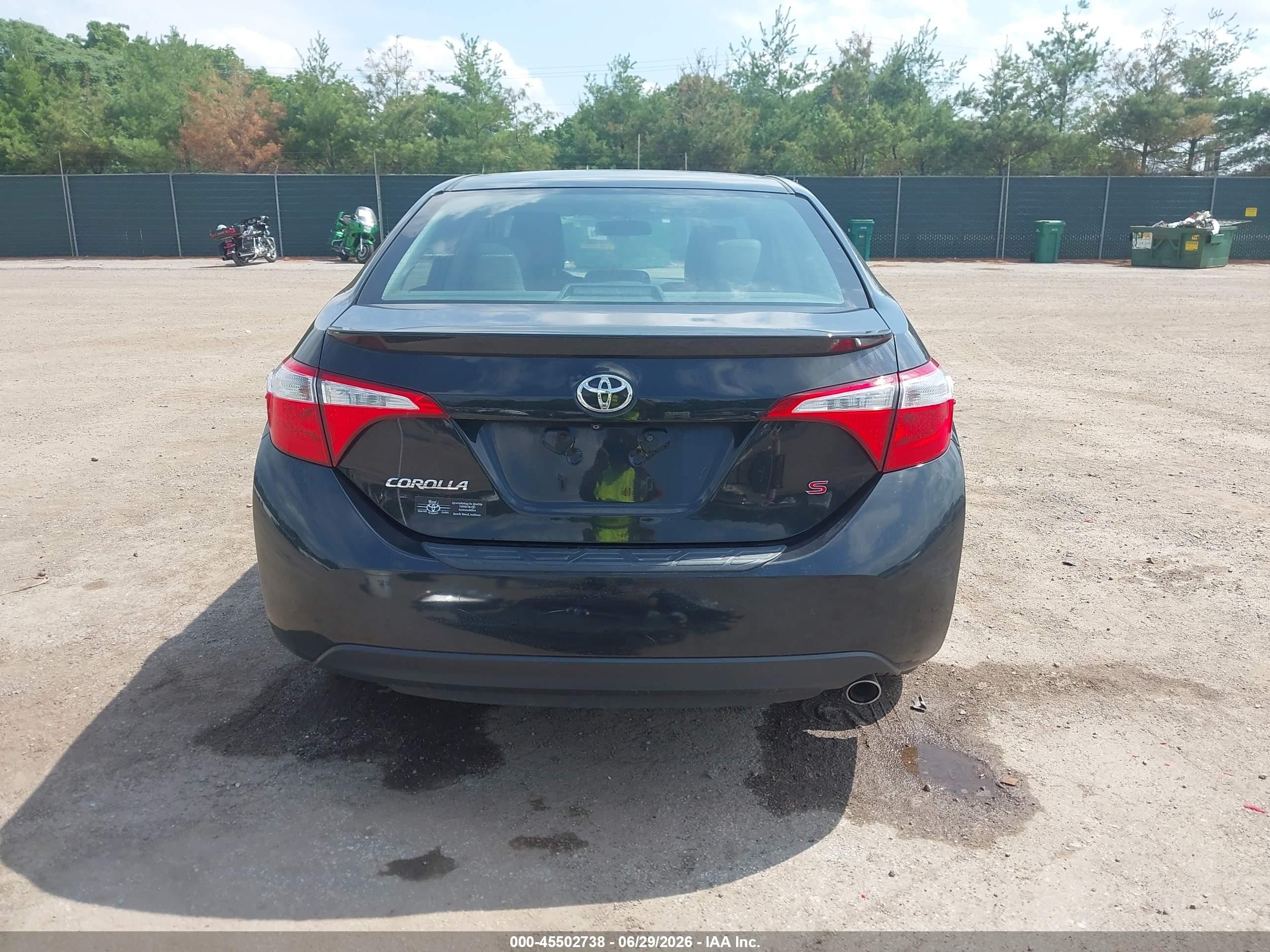 2015 Toyota Corolla S Plus Black vin: 2T1BURHE4FC438391