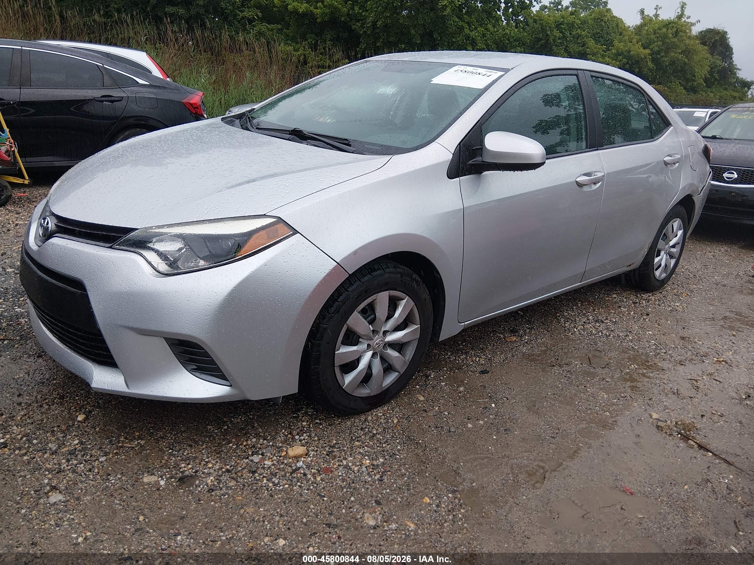 2015 Toyota Corolla L/le/le Pls/prm/s/s Pls Silver vin: 2T1BURHE4FC443008