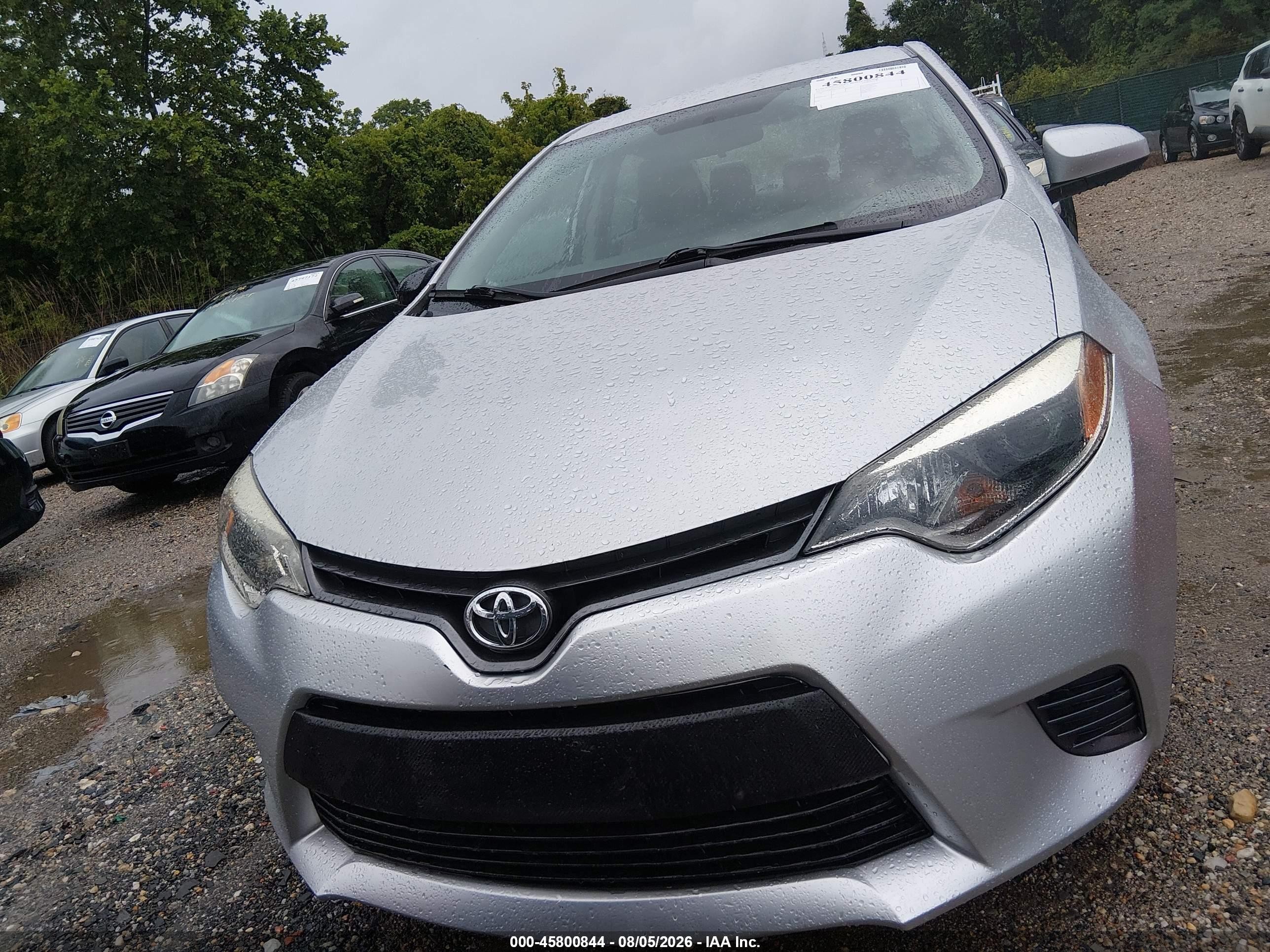 2015 Toyota Corolla L/le/le Pls/prm/s/s Pls Silver vin: 2T1BURHE4FC443008