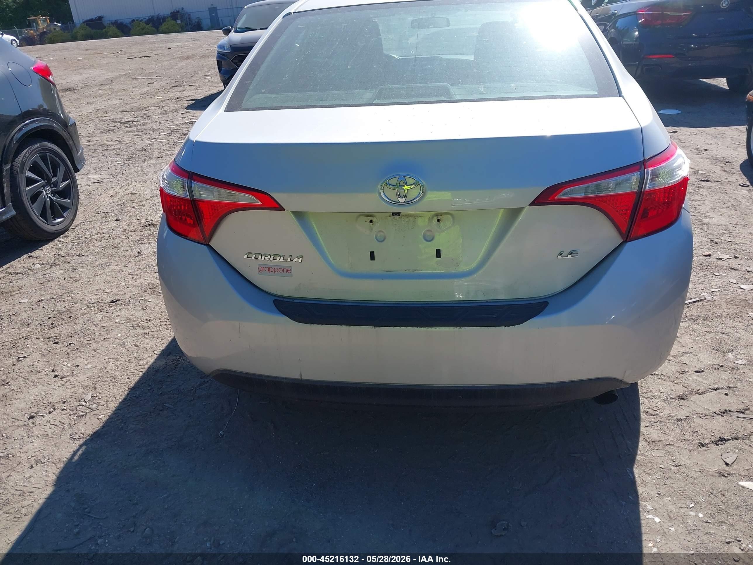 2015 Toyota Corolla Le Silver vin: 2T1BURHE4FC444546
