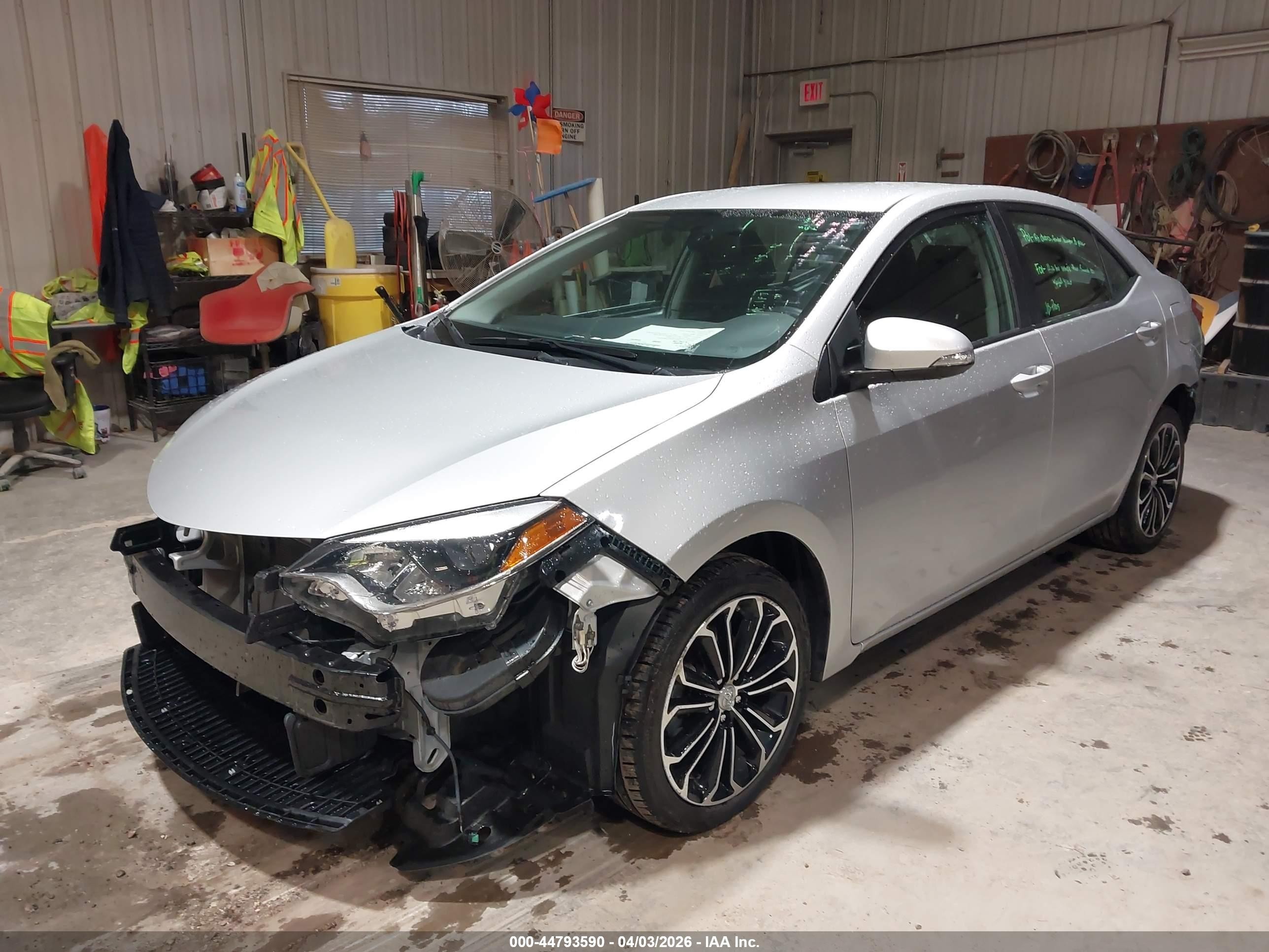 2015 Toyota Corolla S Plus Gray vin: 2T1BURHE4FC453635