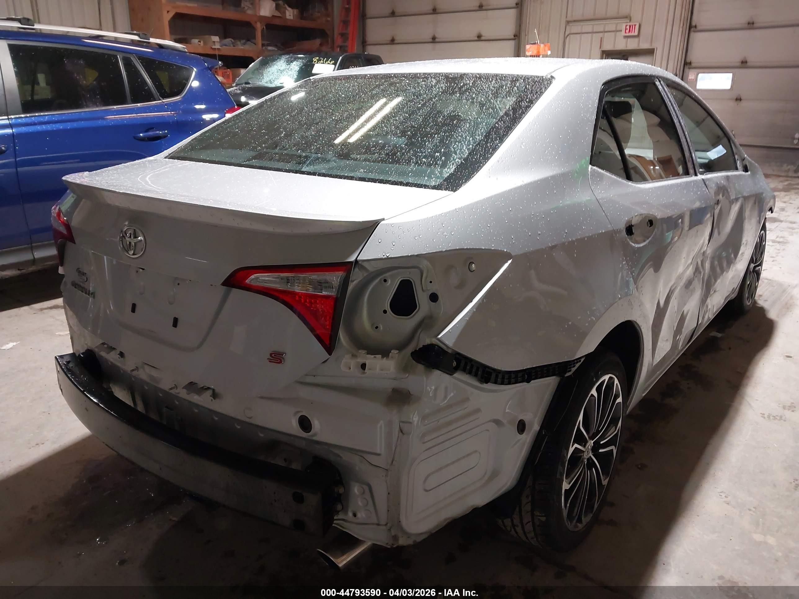 2015 Toyota Corolla S Plus Gray vin: 2T1BURHE4FC453635