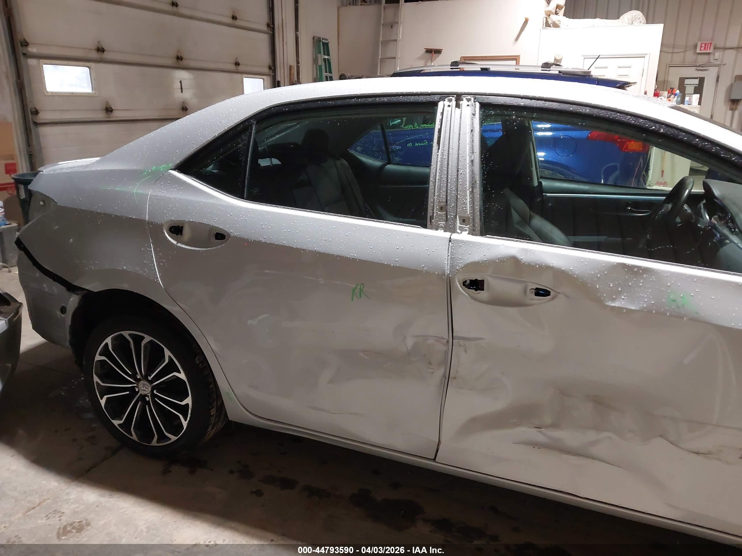 2015 Toyota Corolla S Plus Gray vin: 2T1BURHE4FC453635