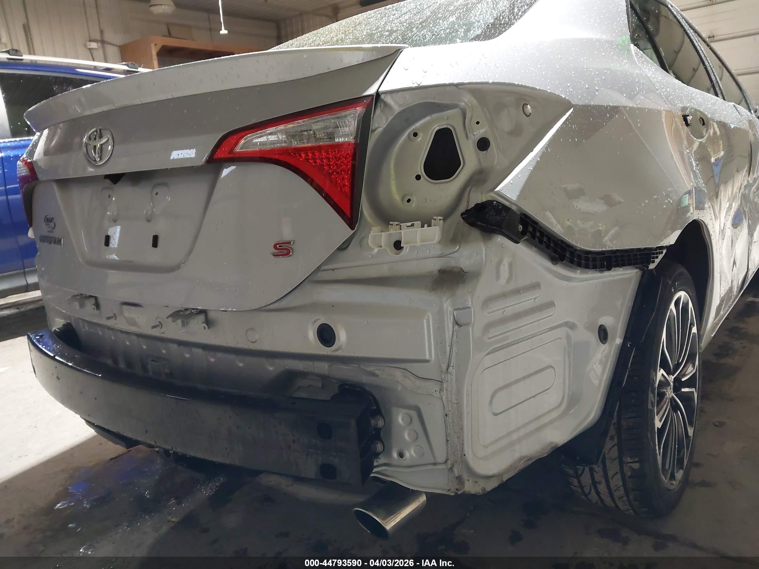 2015 Toyota Corolla S Plus Gray vin: 2T1BURHE4FC453635