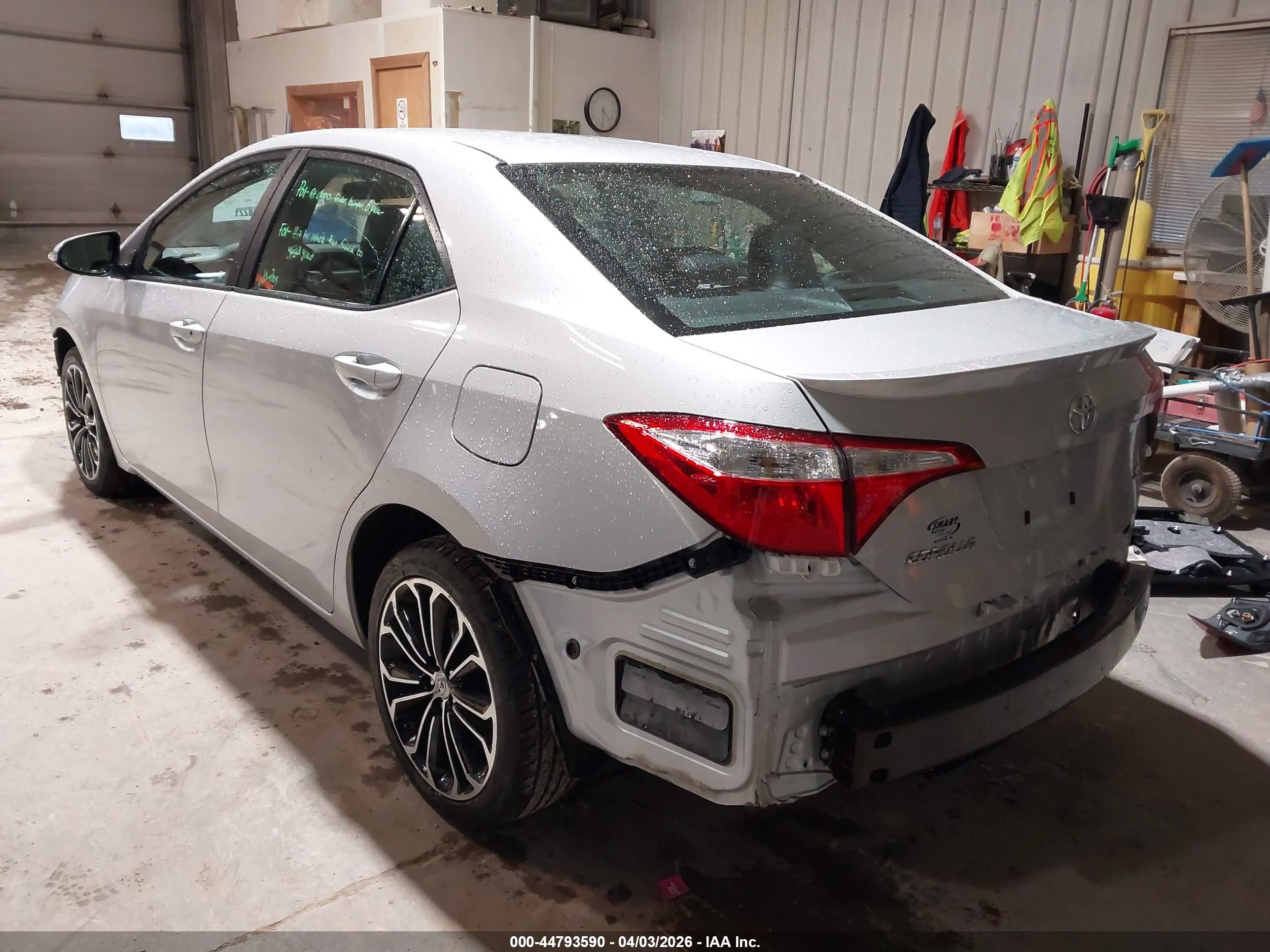 2015 Toyota Corolla S Plus Gray vin: 2T1BURHE4FC453635