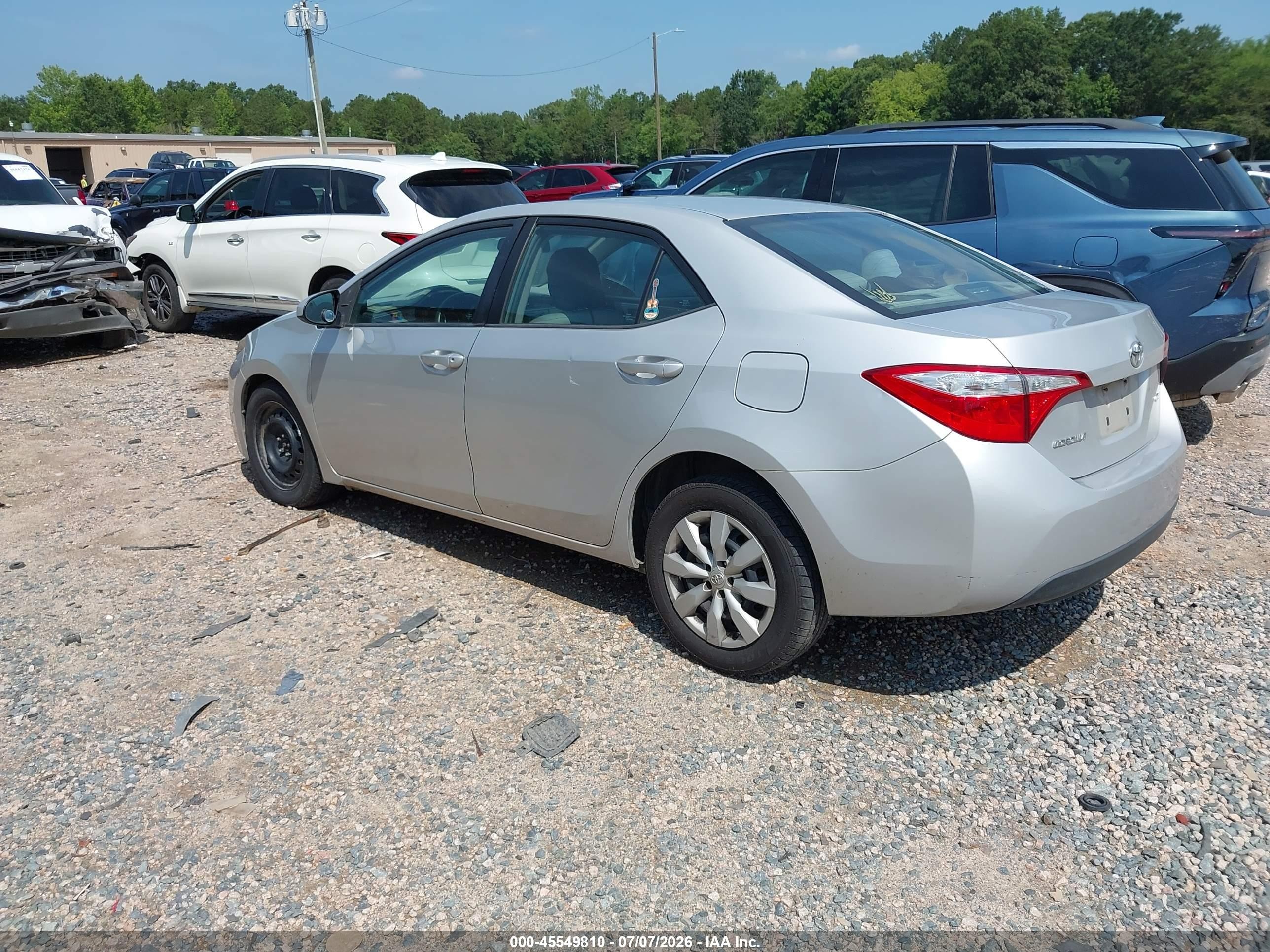 2015 Toyota Corolla Le Silver vin: 2T1BURHE4FC454381