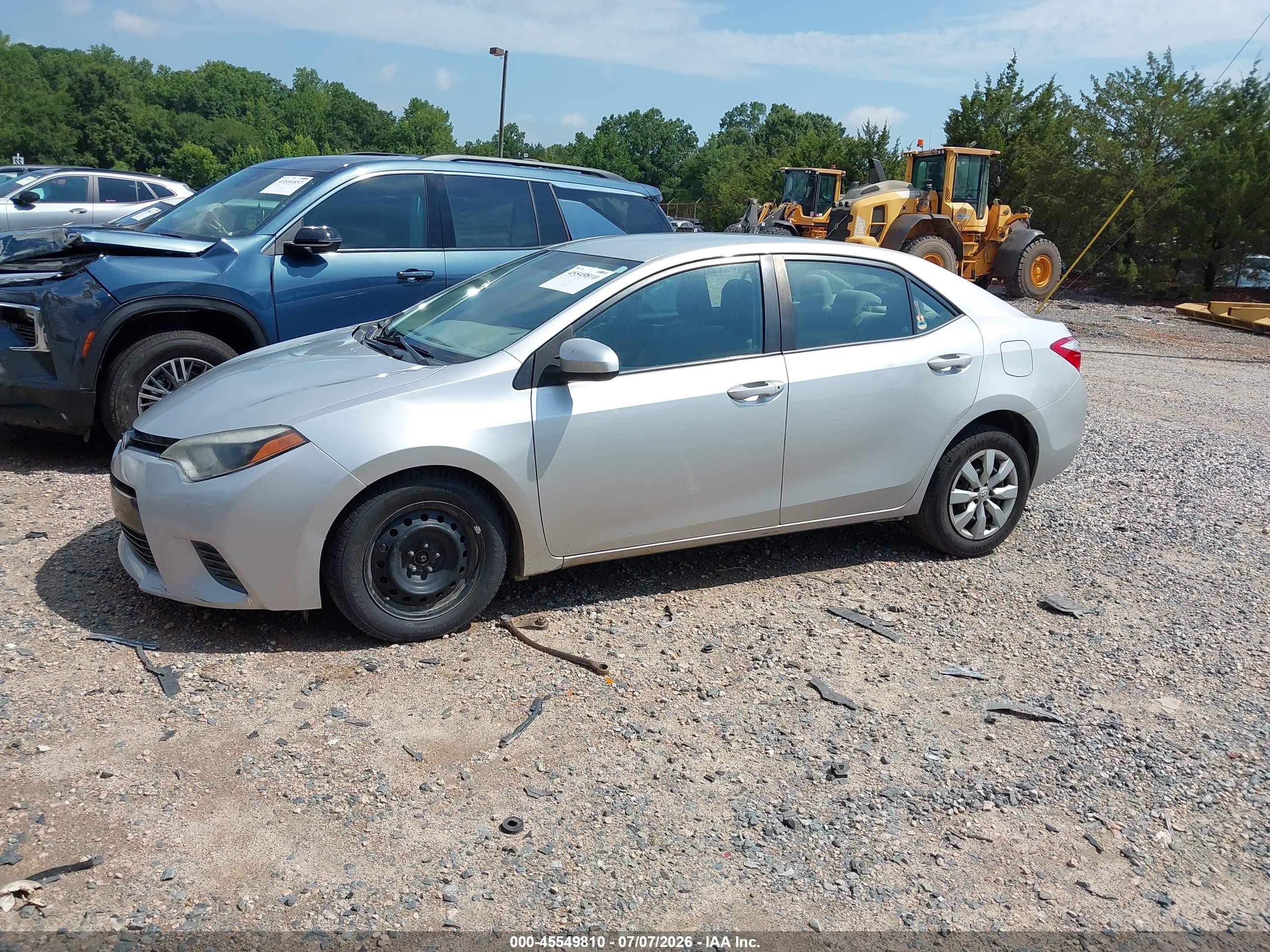 2015 Toyota Corolla Le Silver vin: 2T1BURHE4FC454381