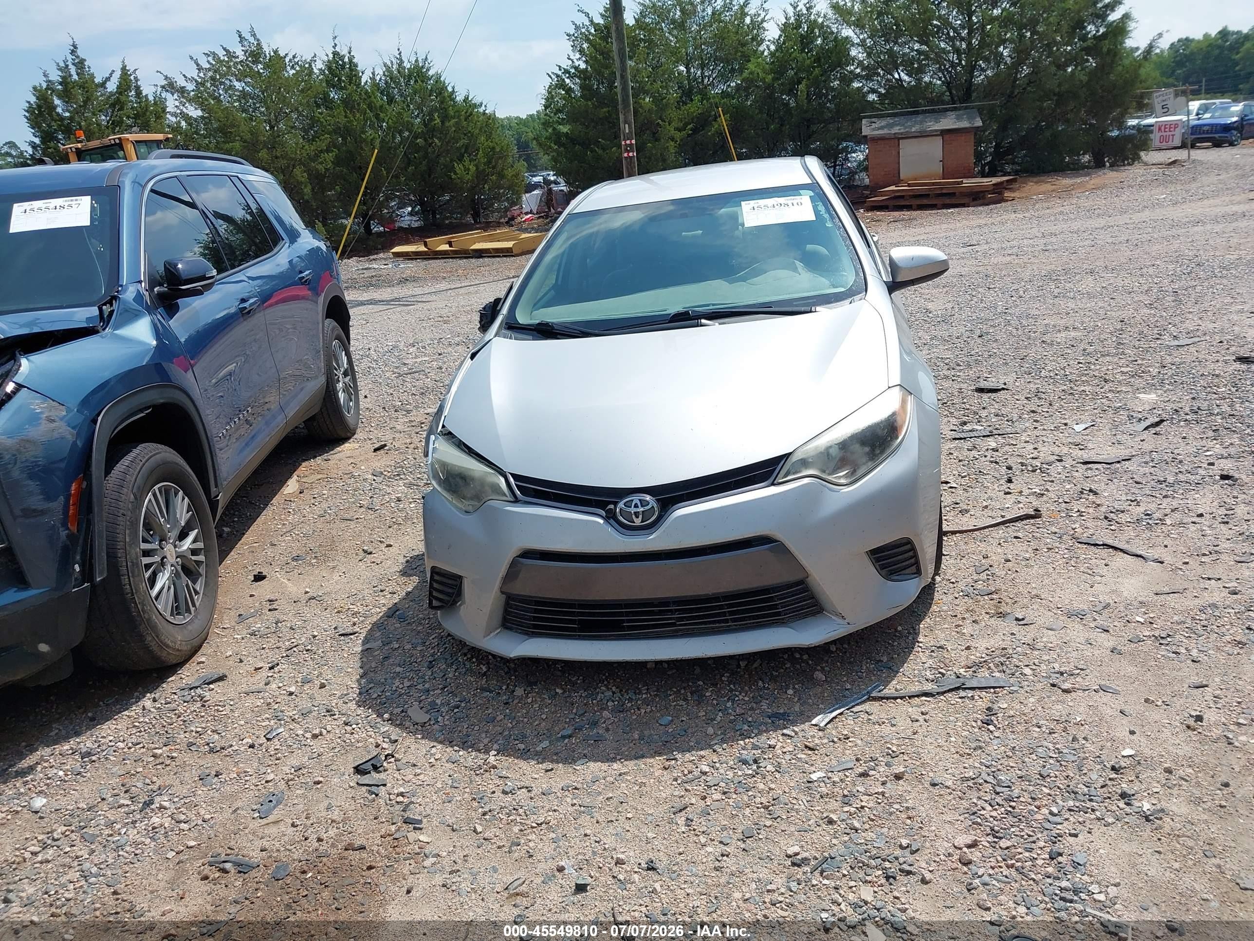 2015 Toyota Corolla Le Silver vin: 2T1BURHE4FC454381