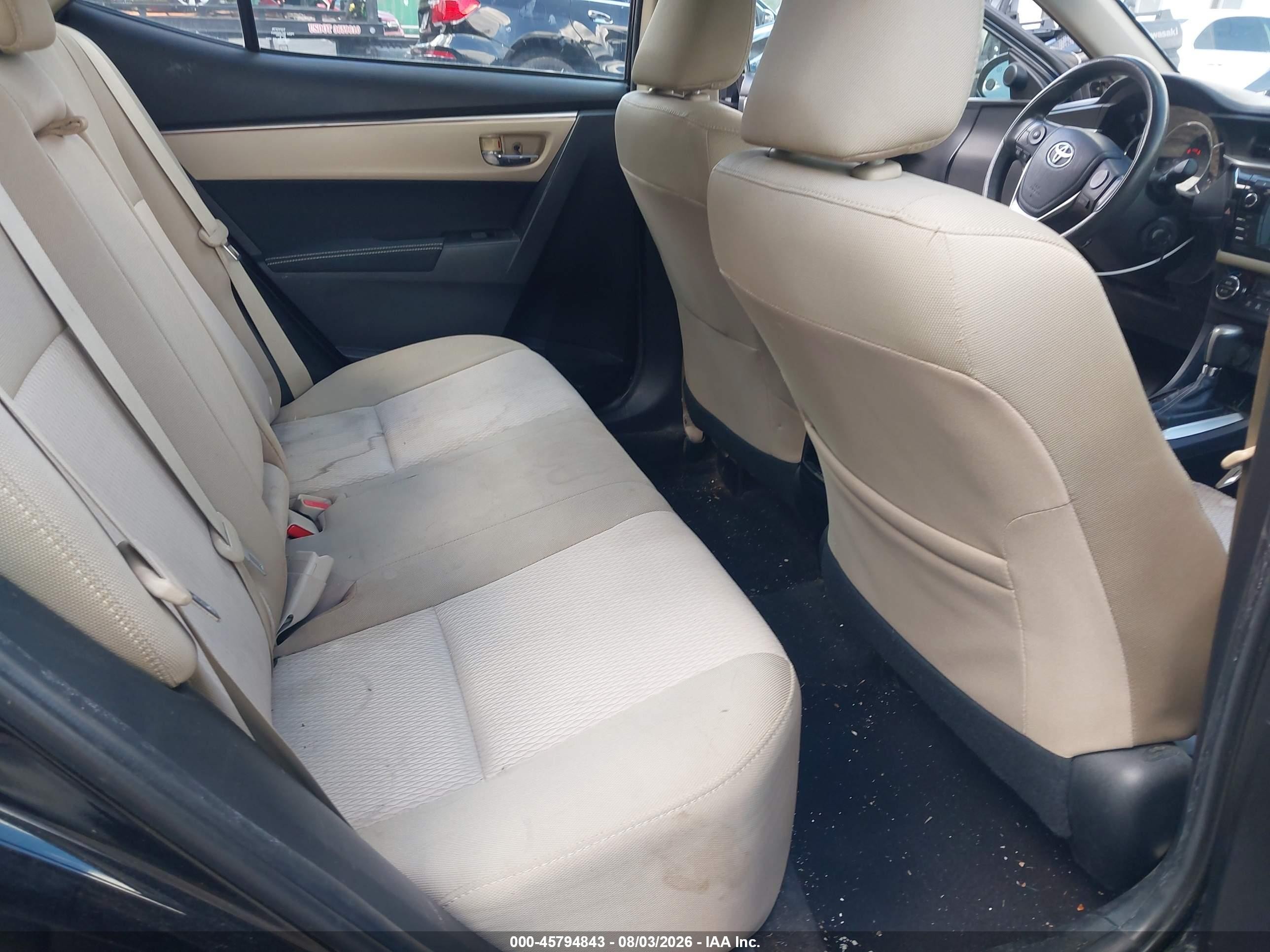 2015 Toyota Corolla Le Black vin: 2T1BURHE4FC455157