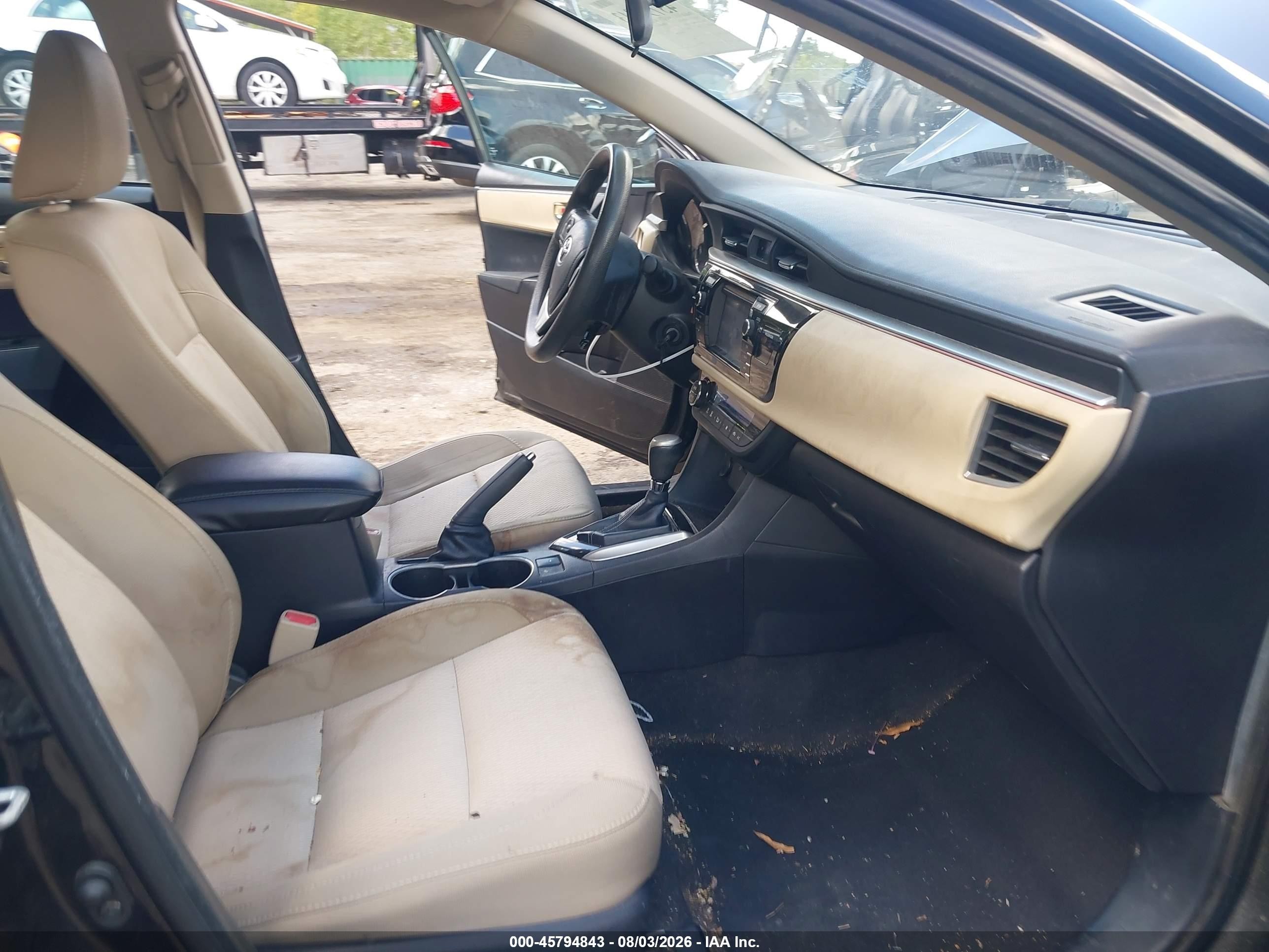 2015 Toyota Corolla Le Black vin: 2T1BURHE4FC455157
