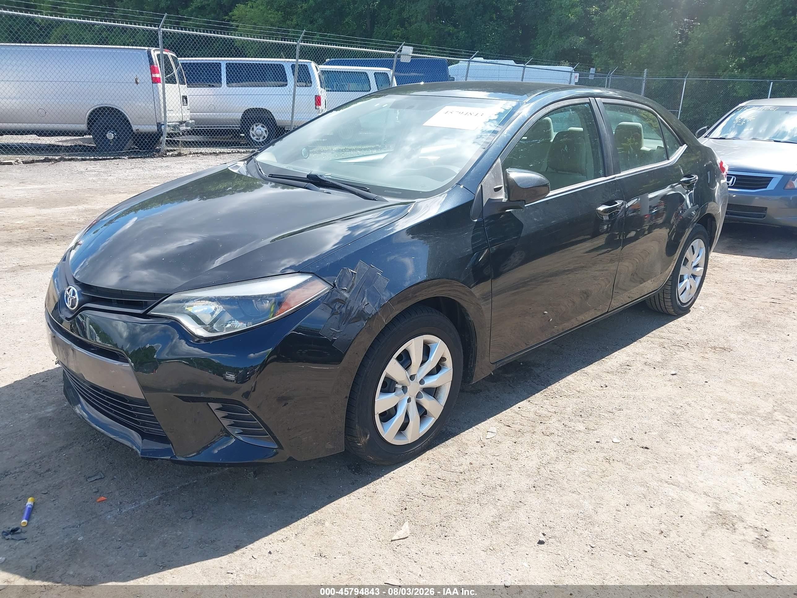 2015 Toyota Corolla Le Black vin: 2T1BURHE4FC455157