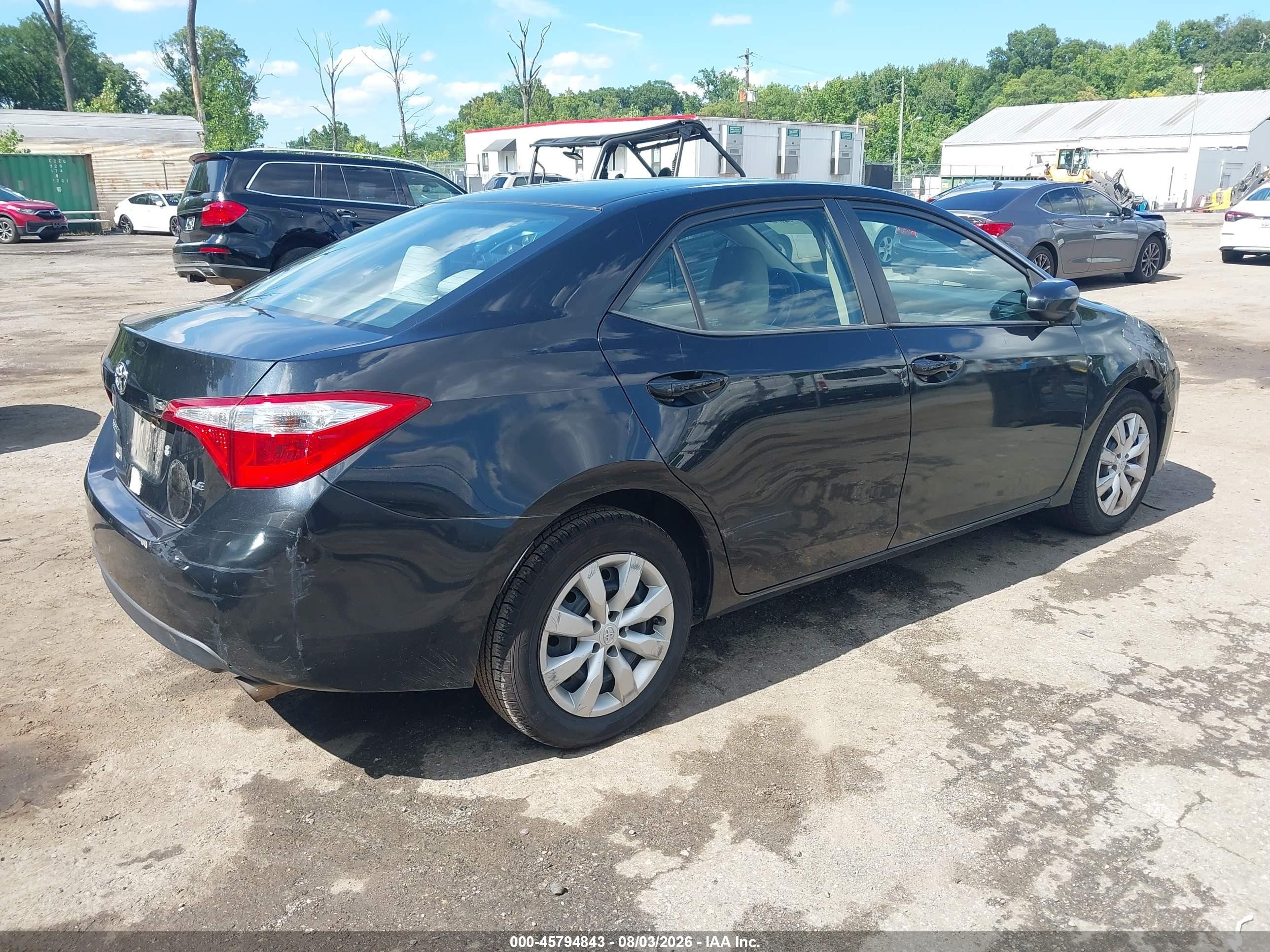 2015 Toyota Corolla Le Black vin: 2T1BURHE4FC455157