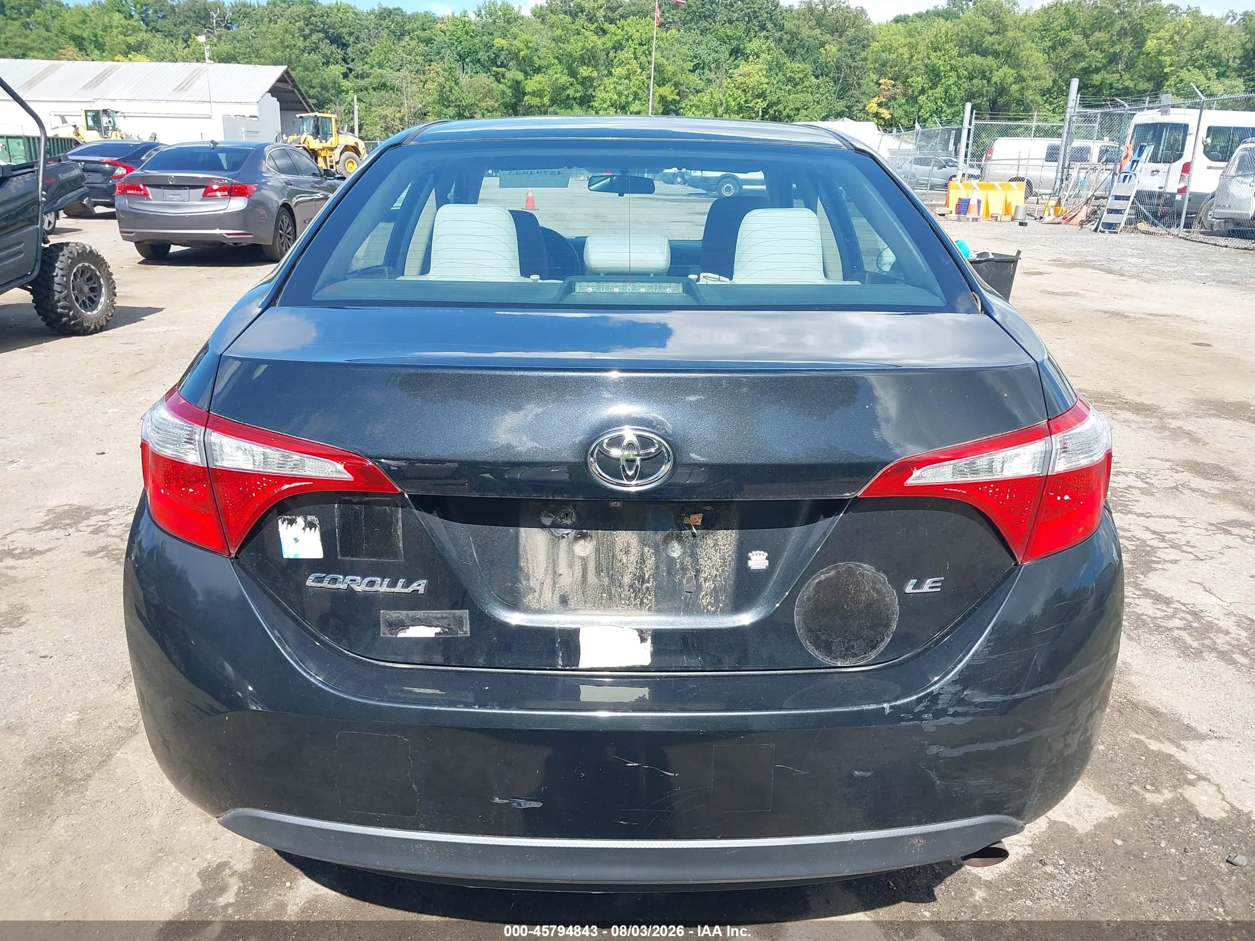 2015 Toyota Corolla Le Black vin: 2T1BURHE4FC455157