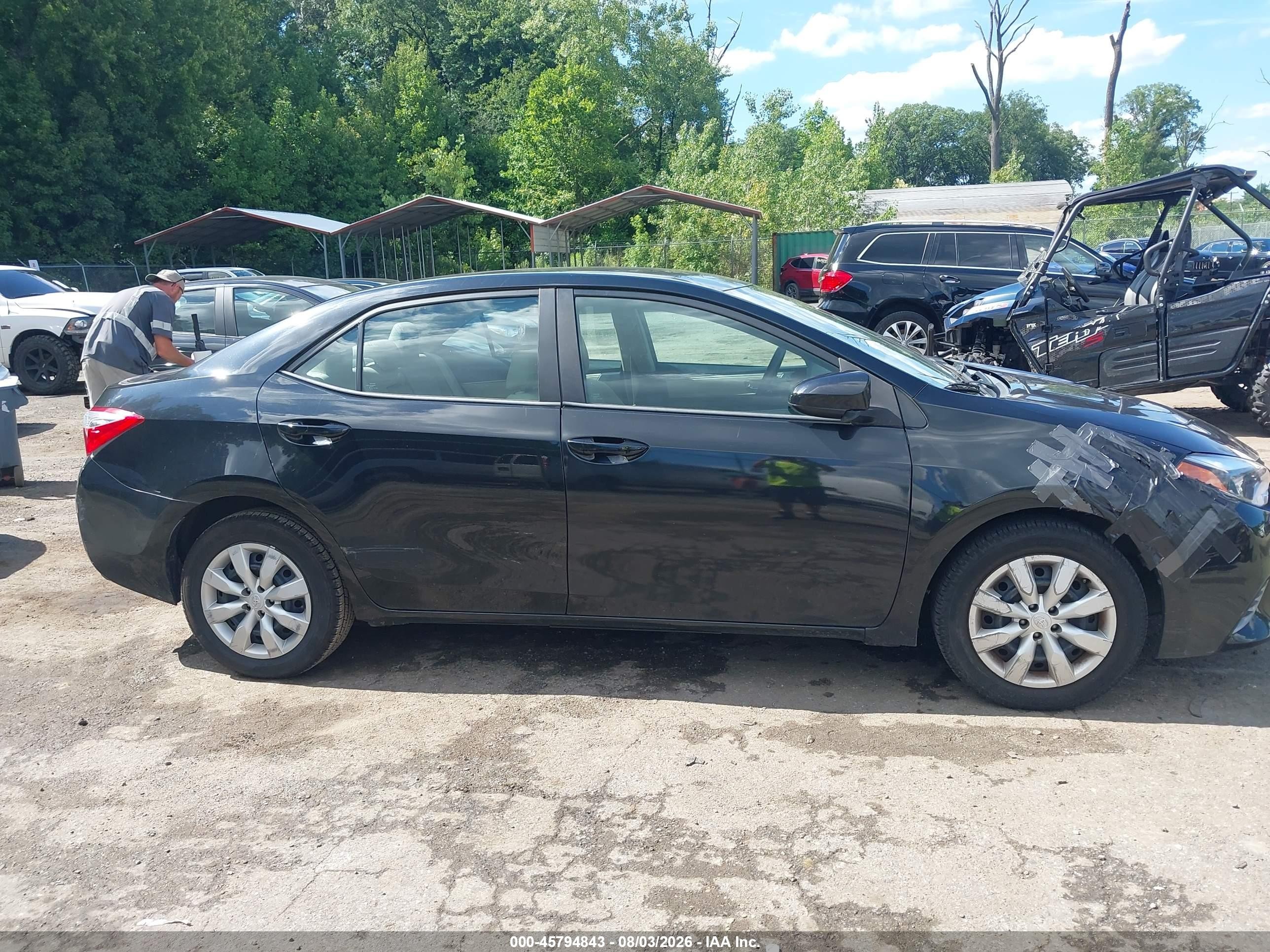 2015 Toyota Corolla Le Black vin: 2T1BURHE4FC455157