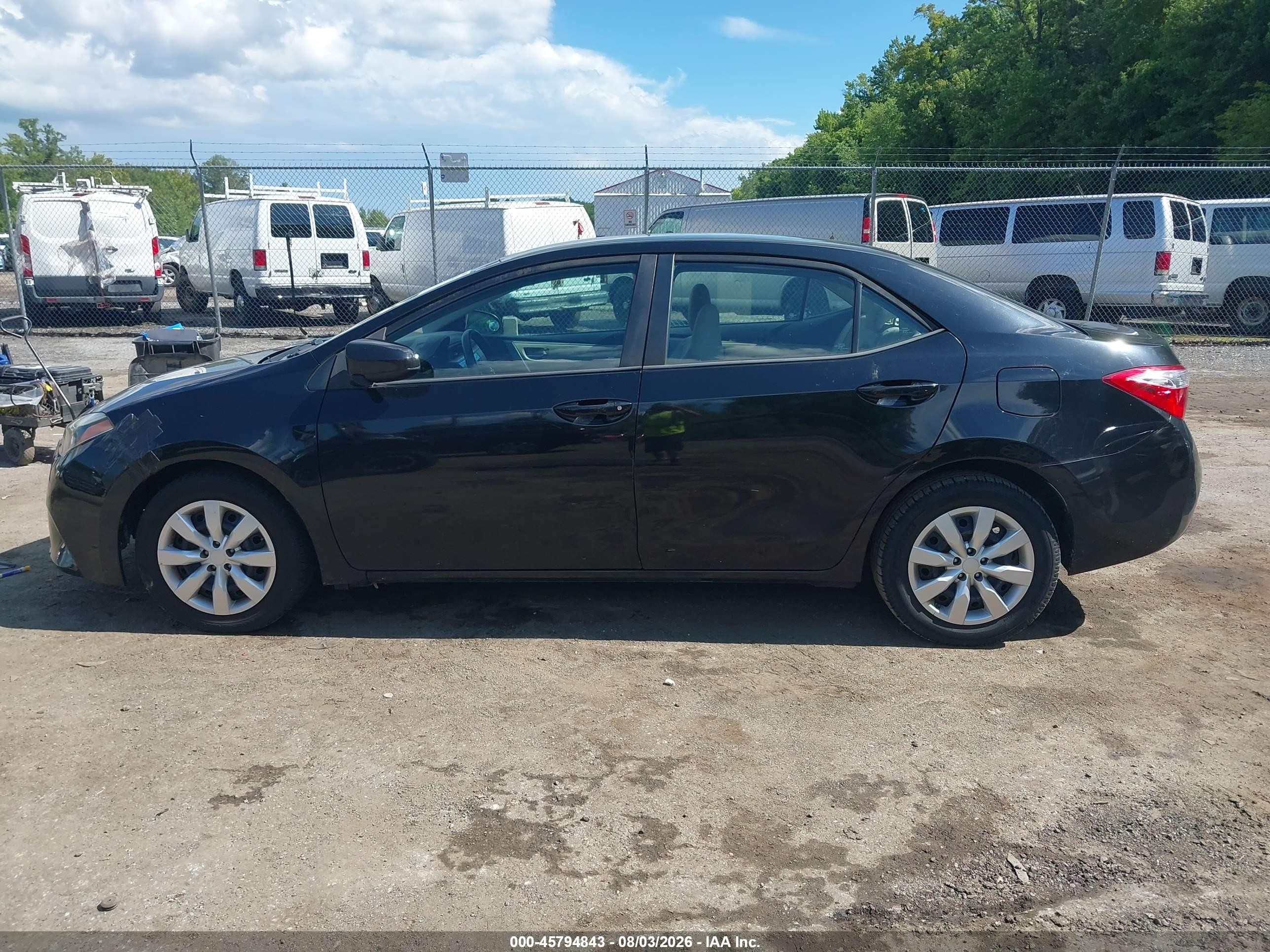 2015 Toyota Corolla Le Black vin: 2T1BURHE4FC455157