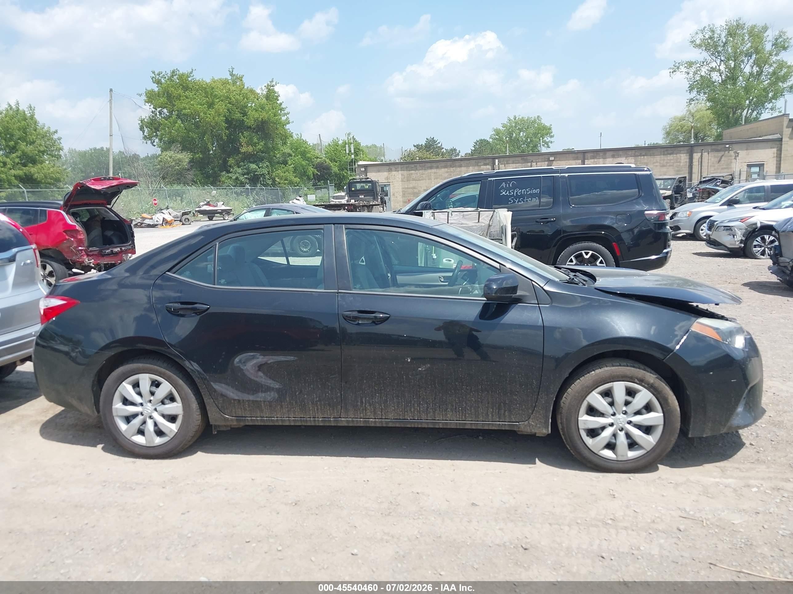 2015 Toyota Corolla Le Dark Blue vin: 2T1BURHE4FC480365