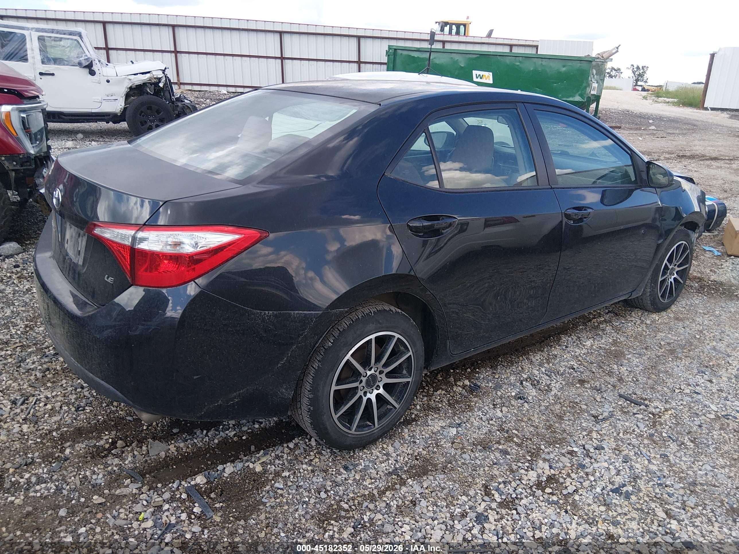 2016 Toyota Corolla Le Black vin: 2T1BURHE4GC603101
