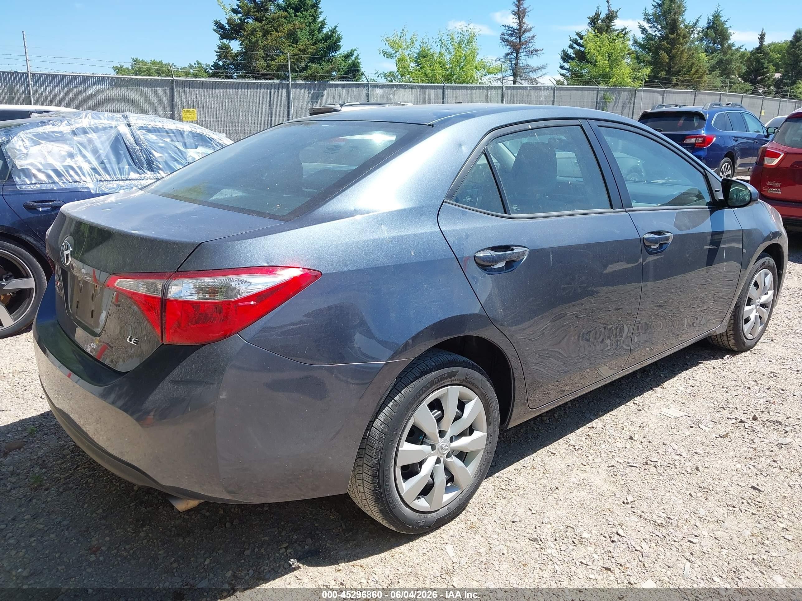 2016 Toyota Corolla Le Blue vin: 2T1BURHE4GC675366