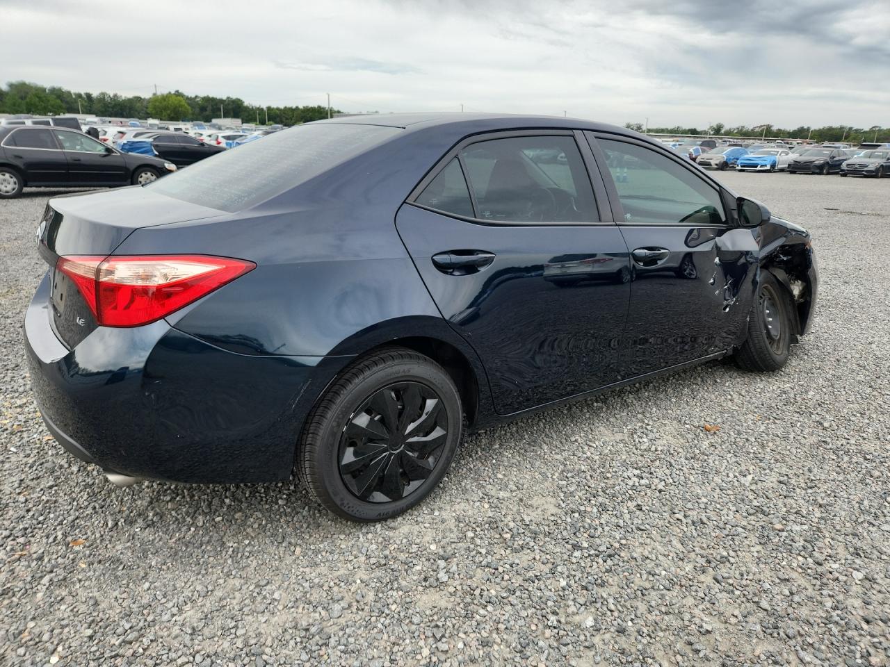 2017 Toyota Corolla Le Blue vin: 2T1BURHE4HC855898