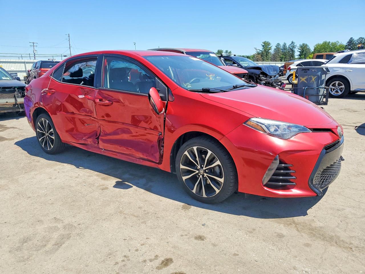 2017 Toyota Corolla Xse Red vin: 2T1BURHE4HC910446