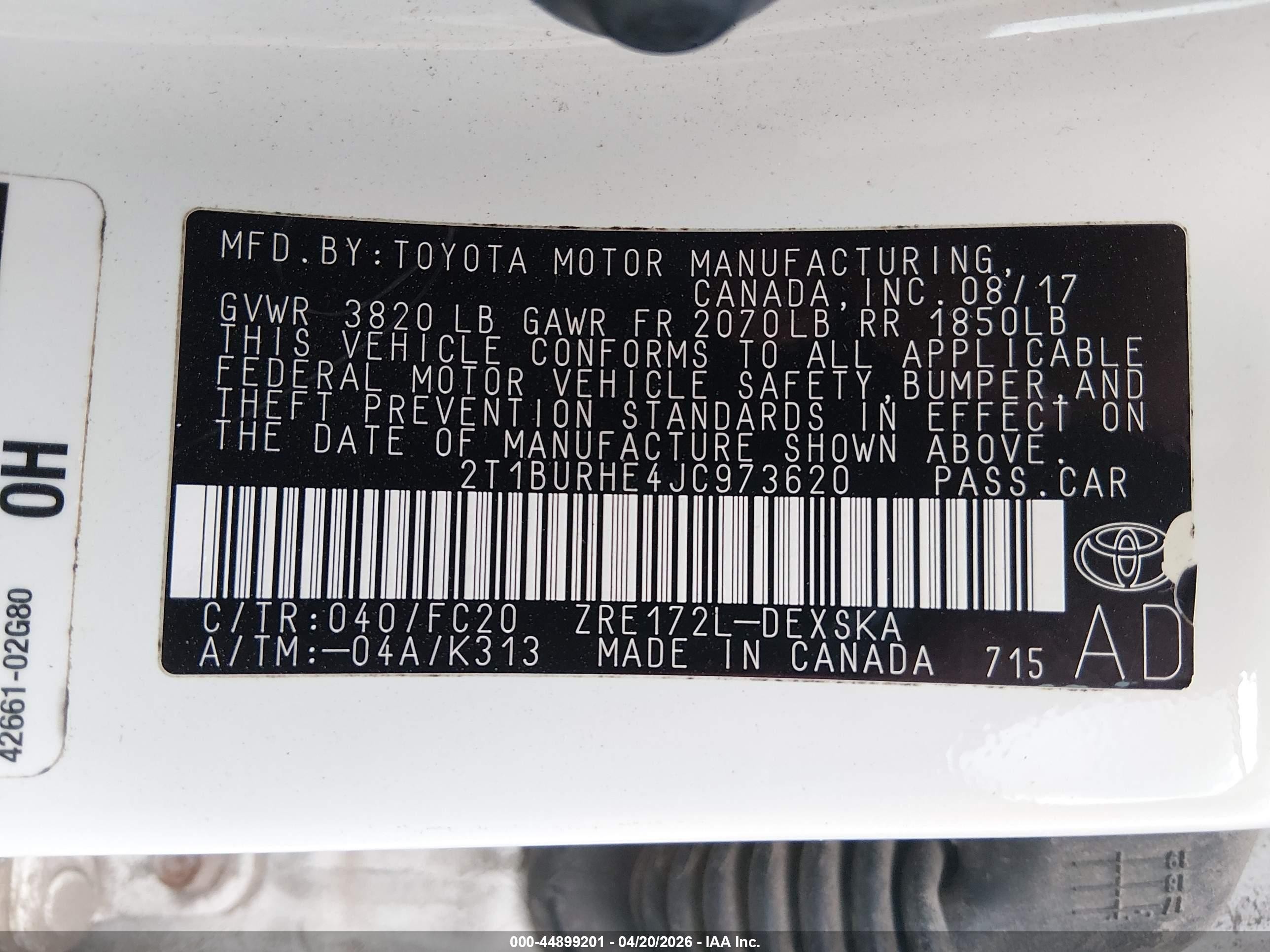 2018 Toyota Corolla Se White vin: 2T1BURHE4JC973620