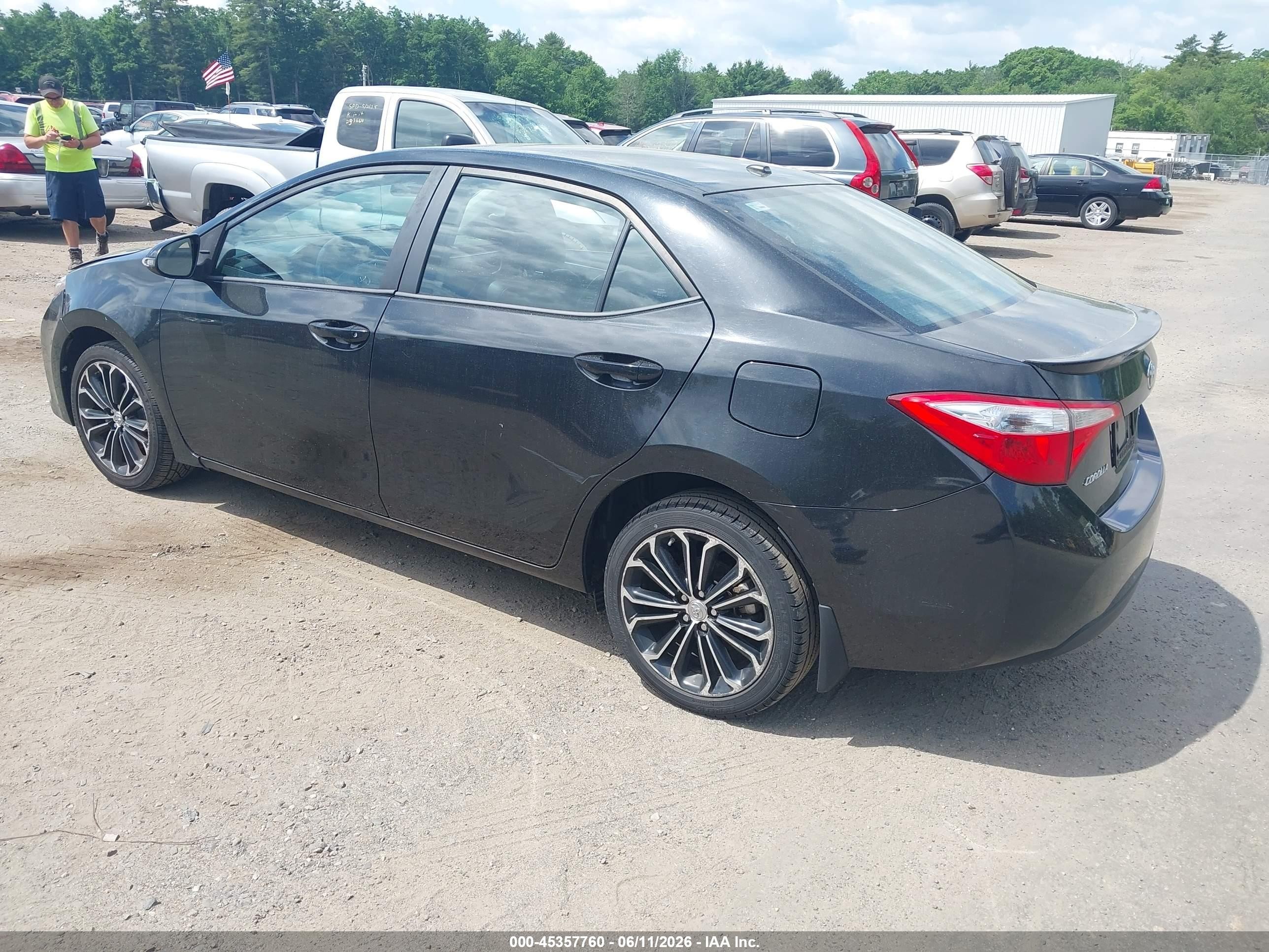 2014 Toyota Corolla S Plus Черный vin: 2T1BURHE5EC011428
