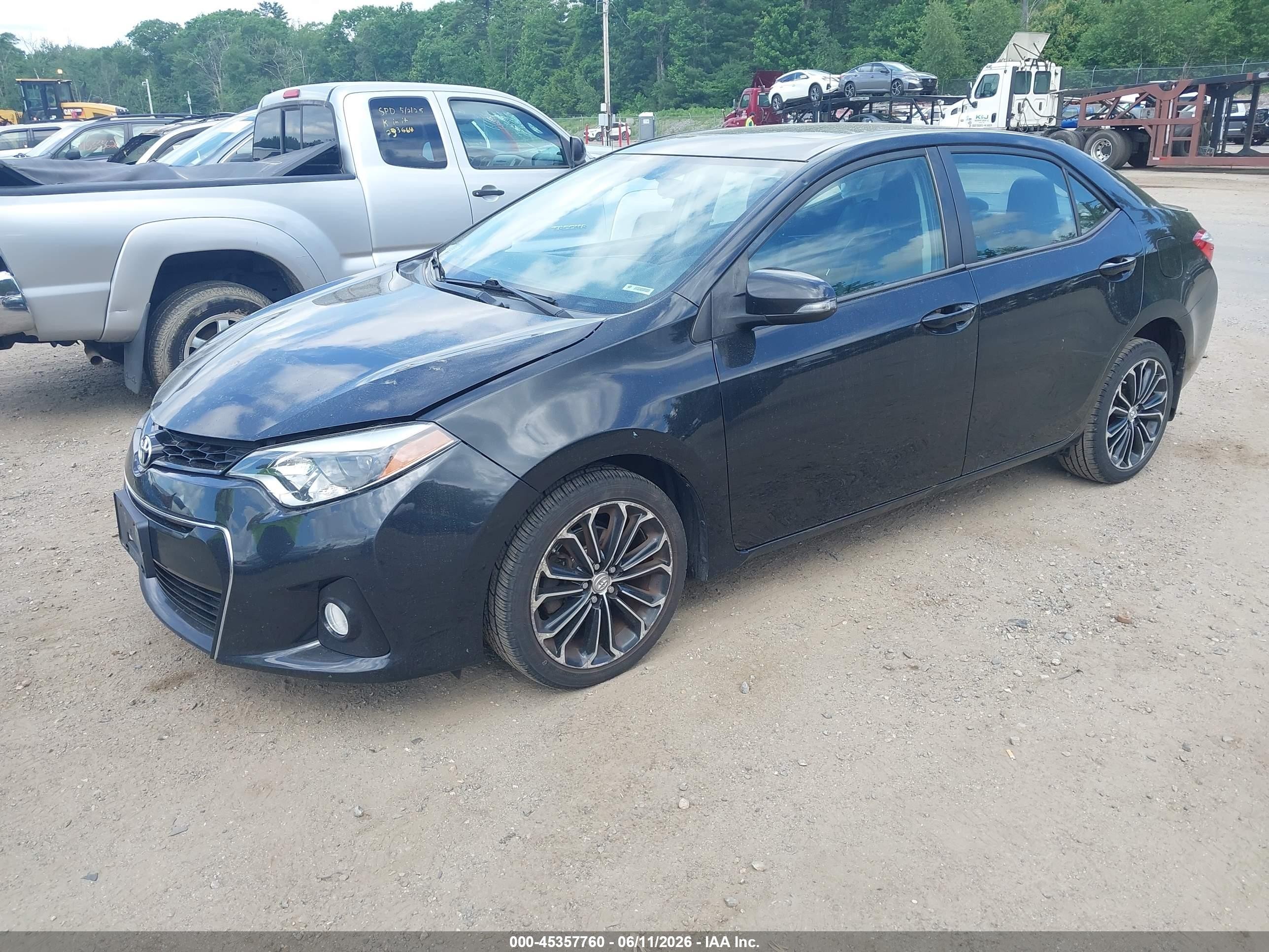 2014 Toyota Corolla S Plus Черный vin: 2T1BURHE5EC011428