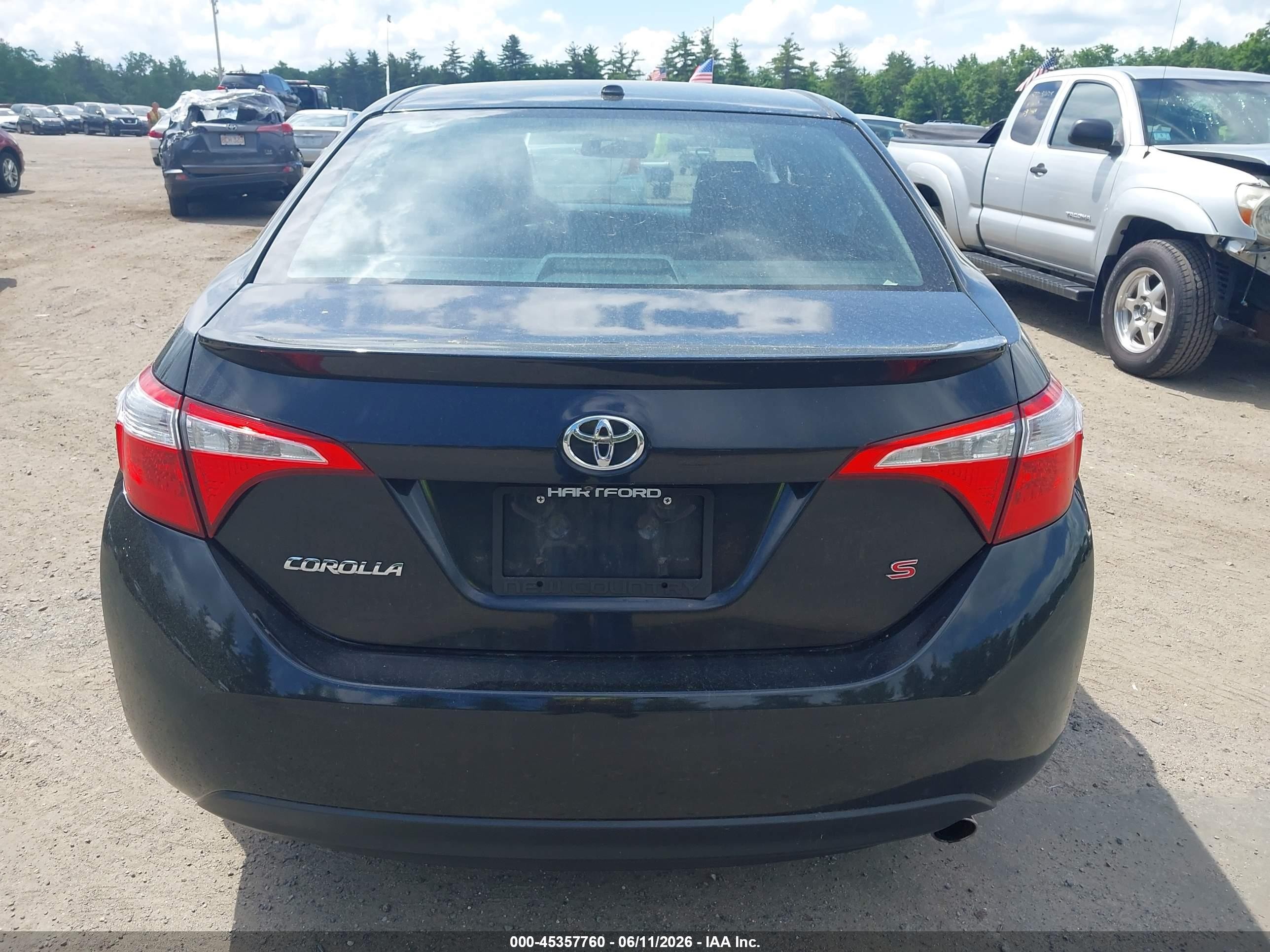 2014 Toyota Corolla S Plus Черный vin: 2T1BURHE5EC011428
