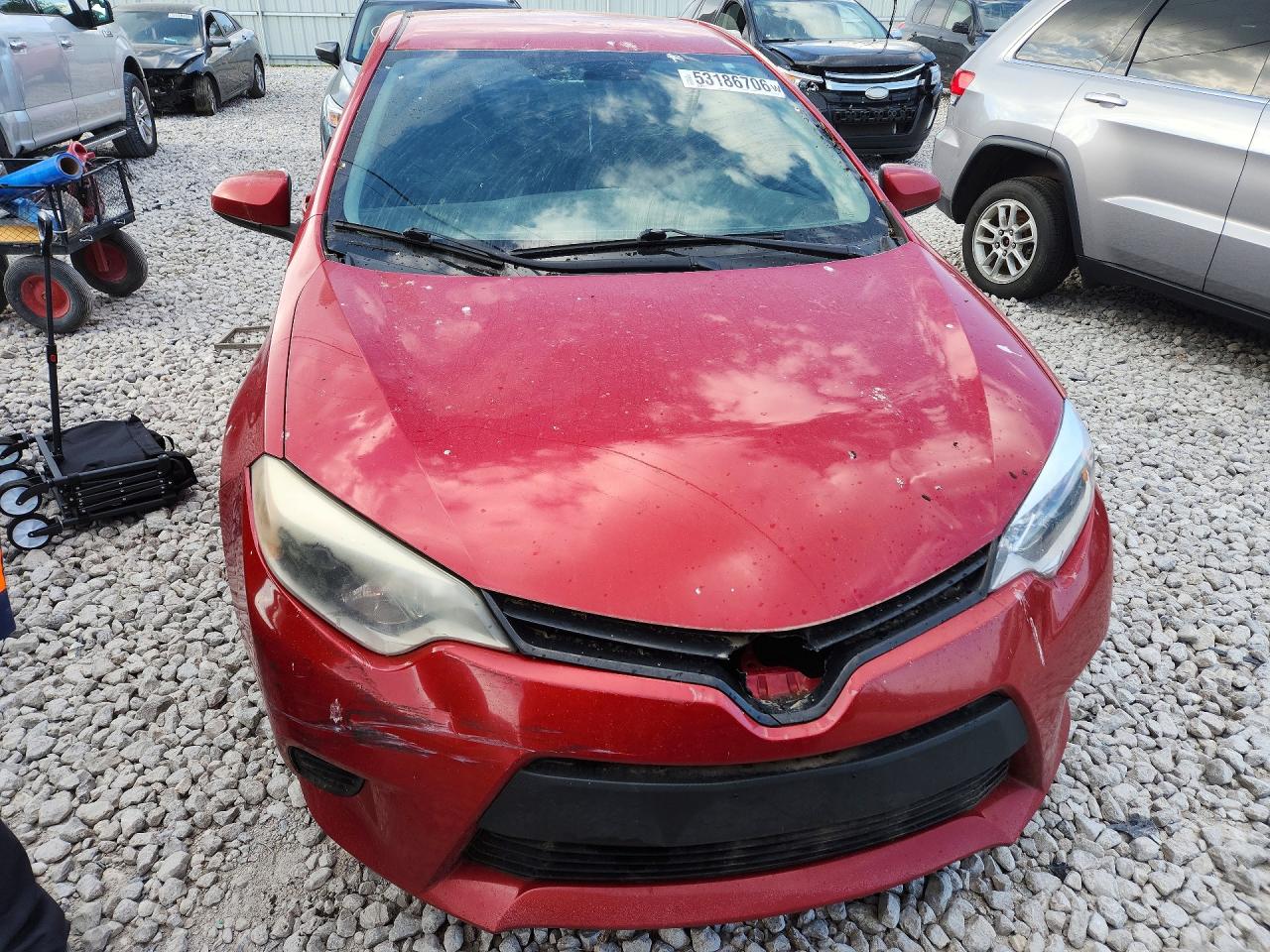 2014 Toyota Corolla Le Red vin: 2T1BURHE5EC017360