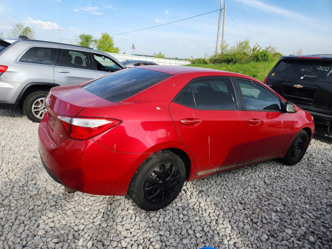 2014 Toyota Corolla Le Red vin: 2T1BURHE5EC017360