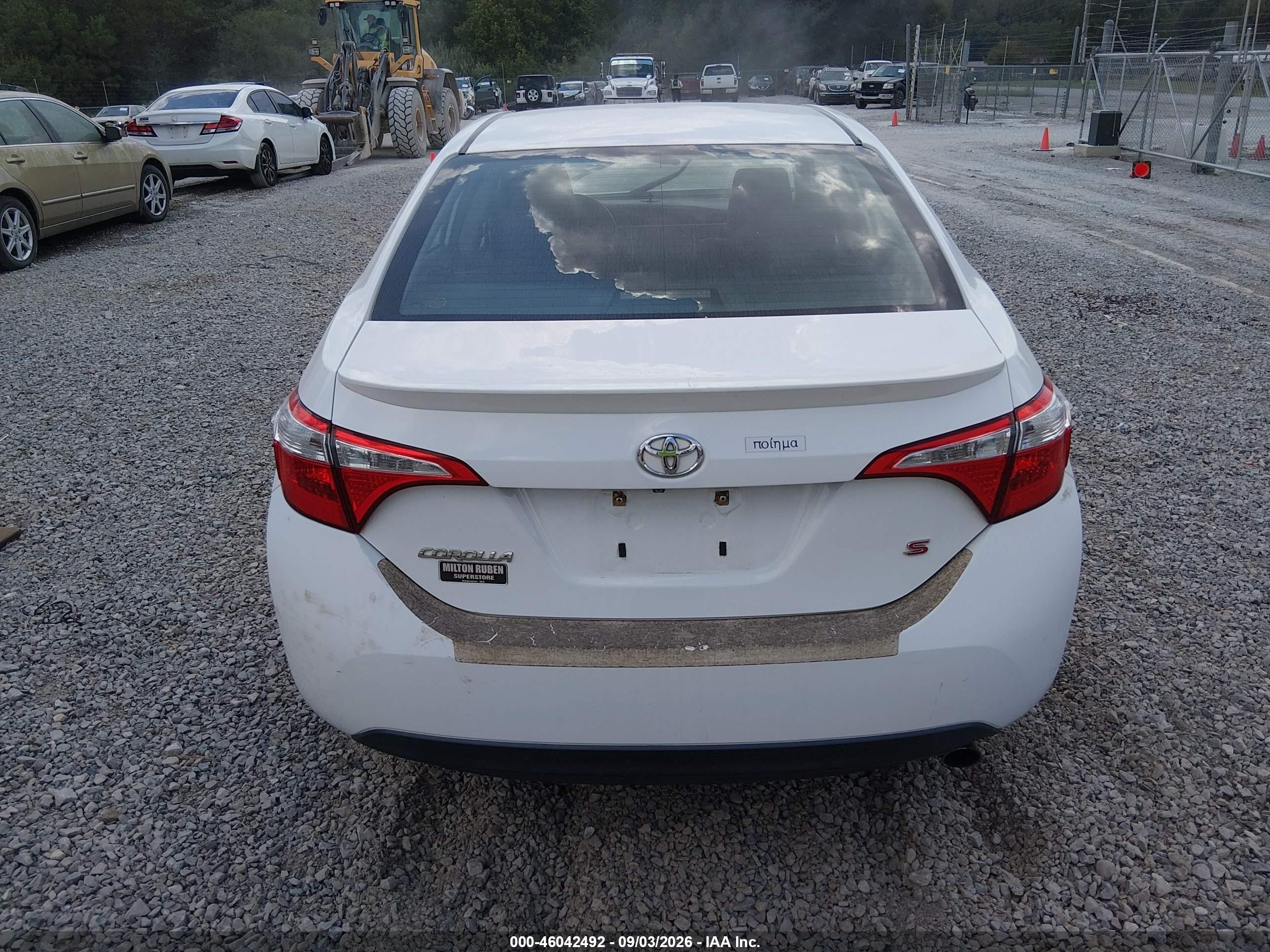 2014 Toyota Corolla S White vin: 2T1BURHE5EC020338