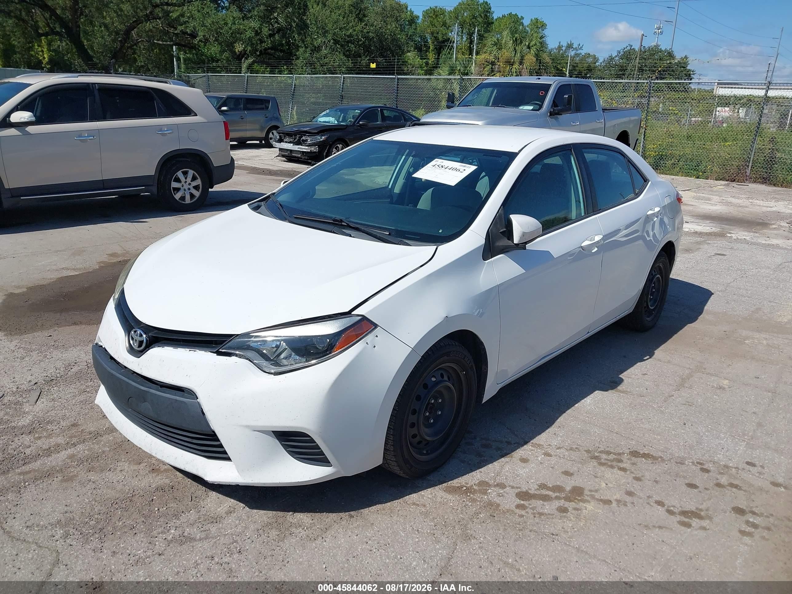 2014 Toyota Corolla Le Белый vin: 2T1BURHE5EC025135