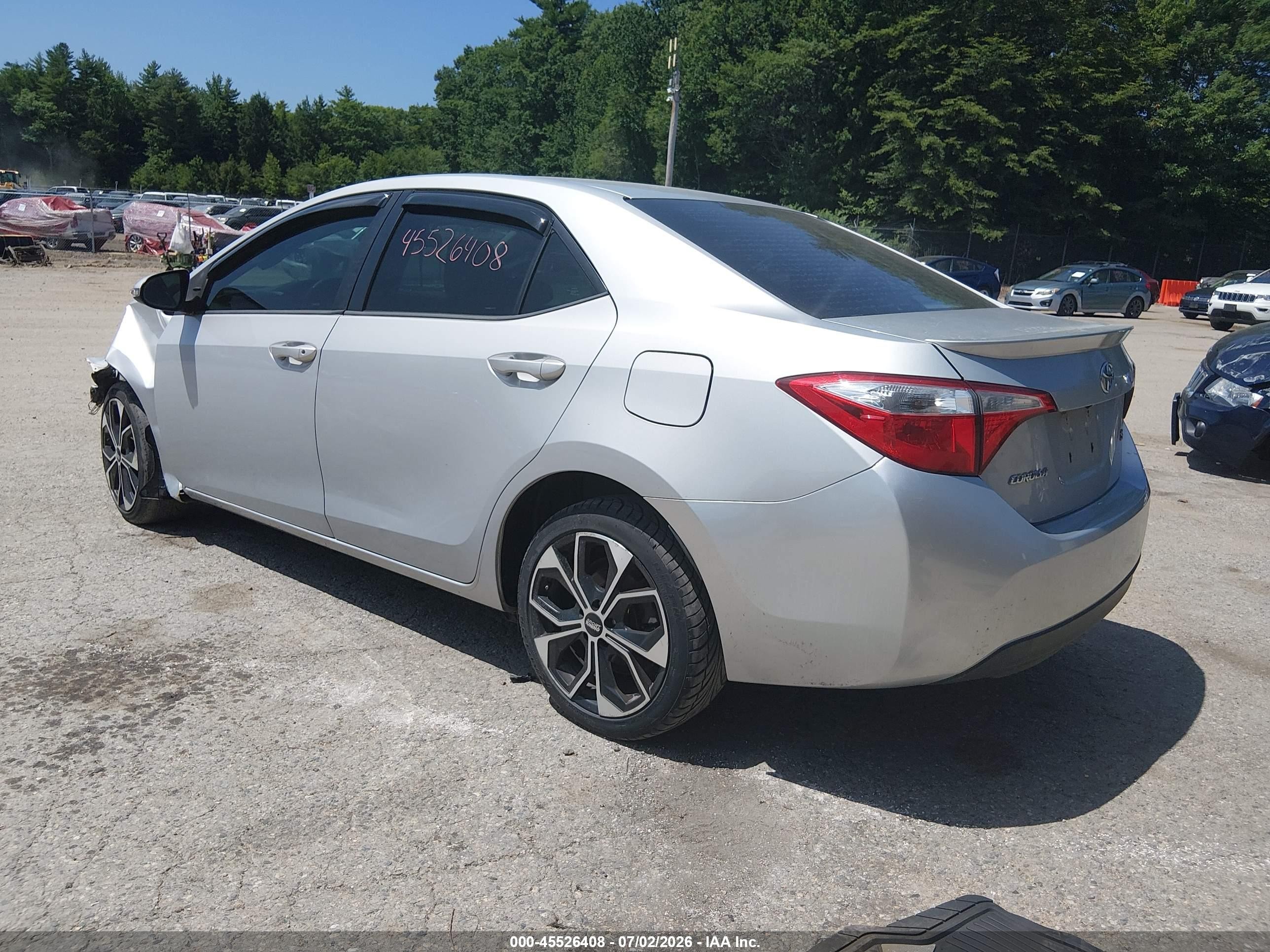 2014 Toyota Corolla S Plus Silver vin: 2T1BURHE5EC027001