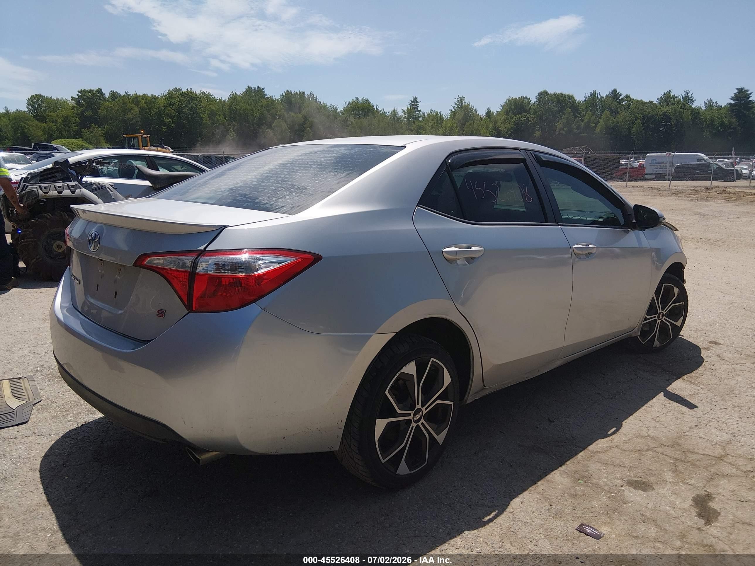 2014 Toyota Corolla S Plus Silver vin: 2T1BURHE5EC027001