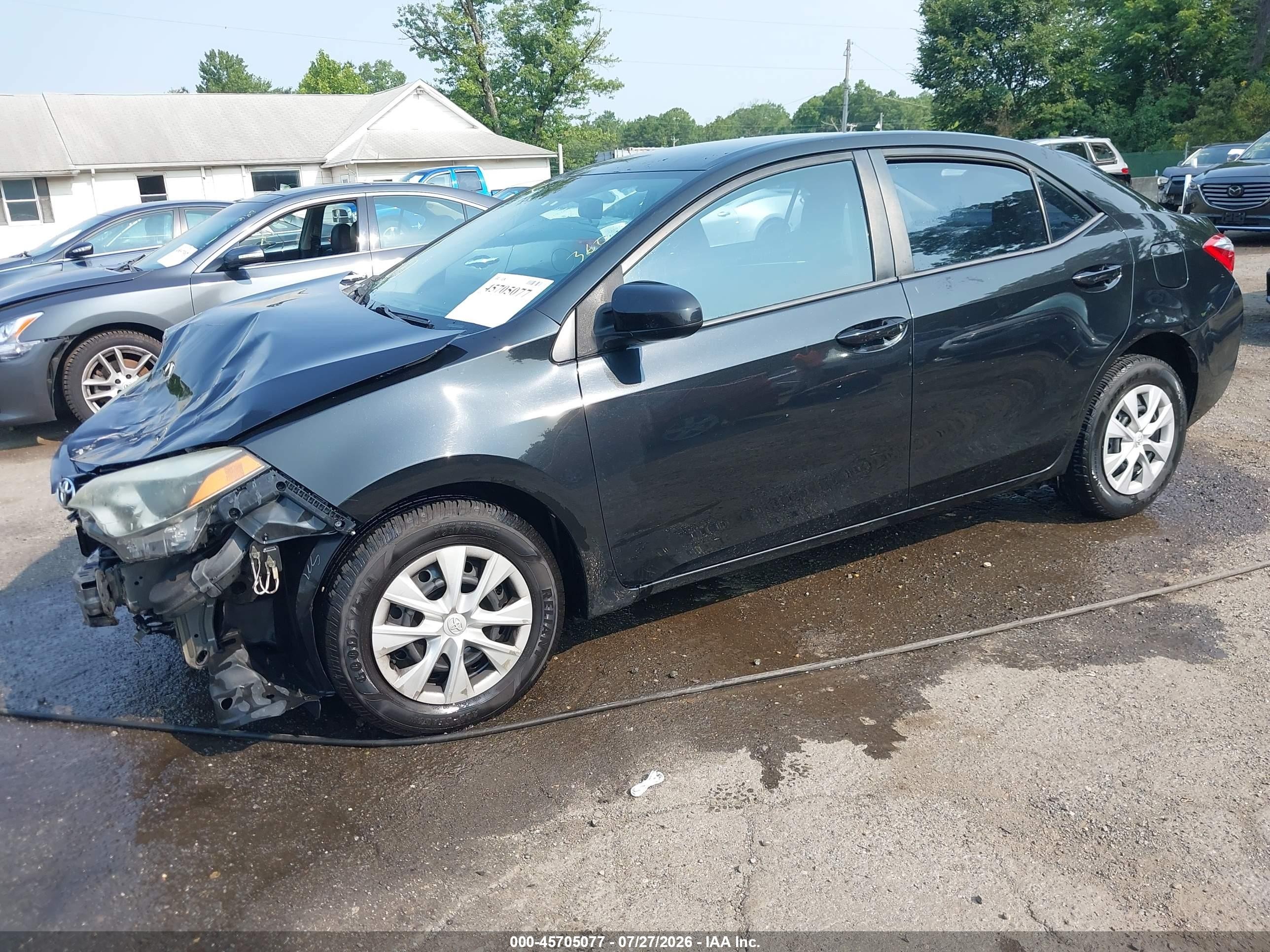 2014 Toyota Corolla L Black vin: 2T1BURHE5EC038192
