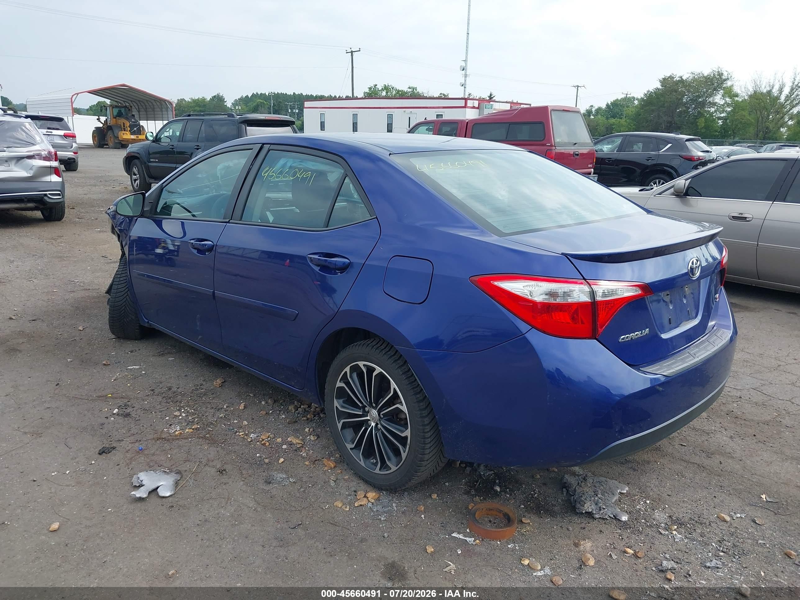 2014 Toyota Corolla S Plus Blue vin: 2T1BURHE5EC039746