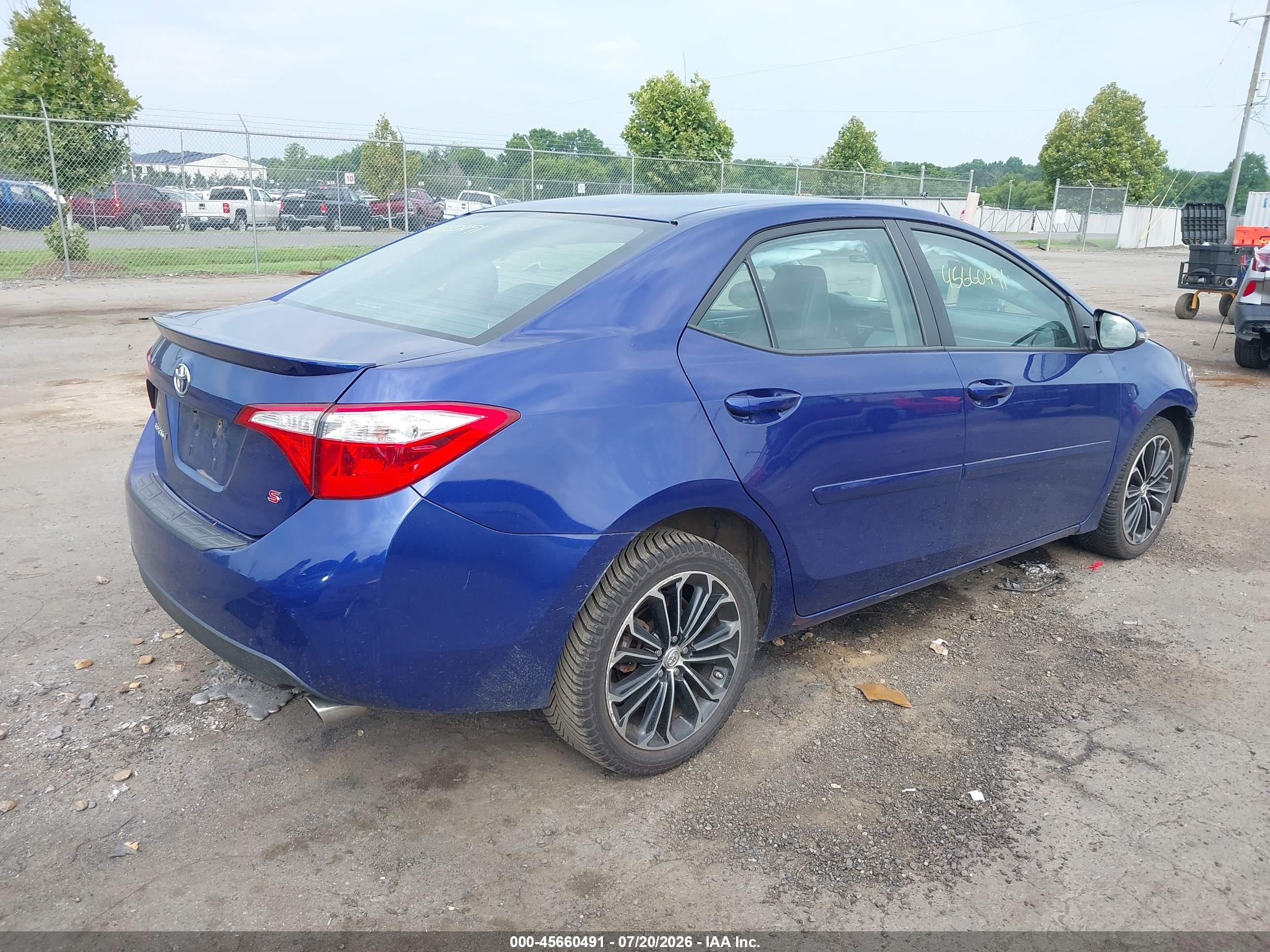 2014 Toyota Corolla S Plus Blue vin: 2T1BURHE5EC039746