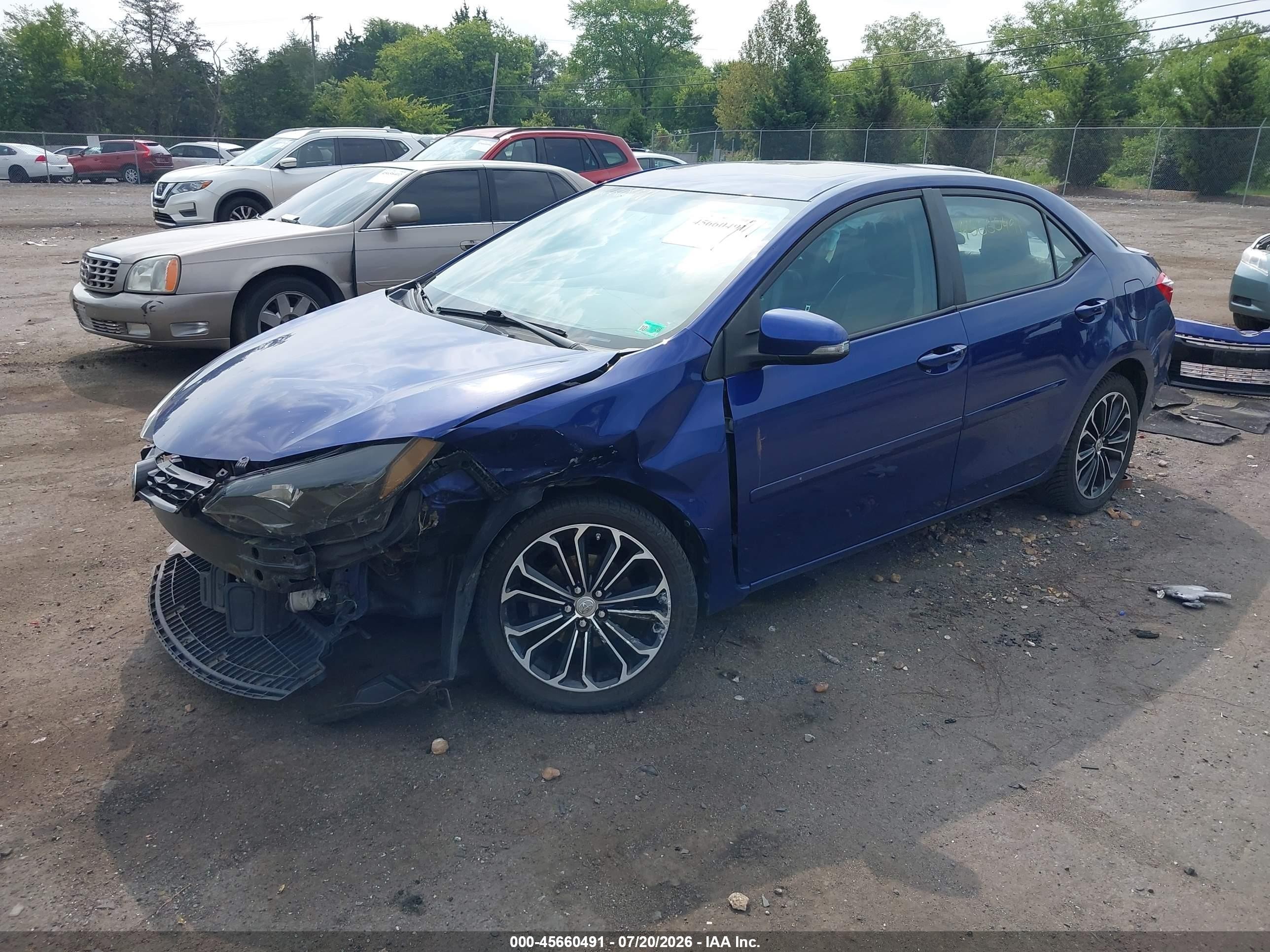 2014 Toyota Corolla S Plus Blue vin: 2T1BURHE5EC039746