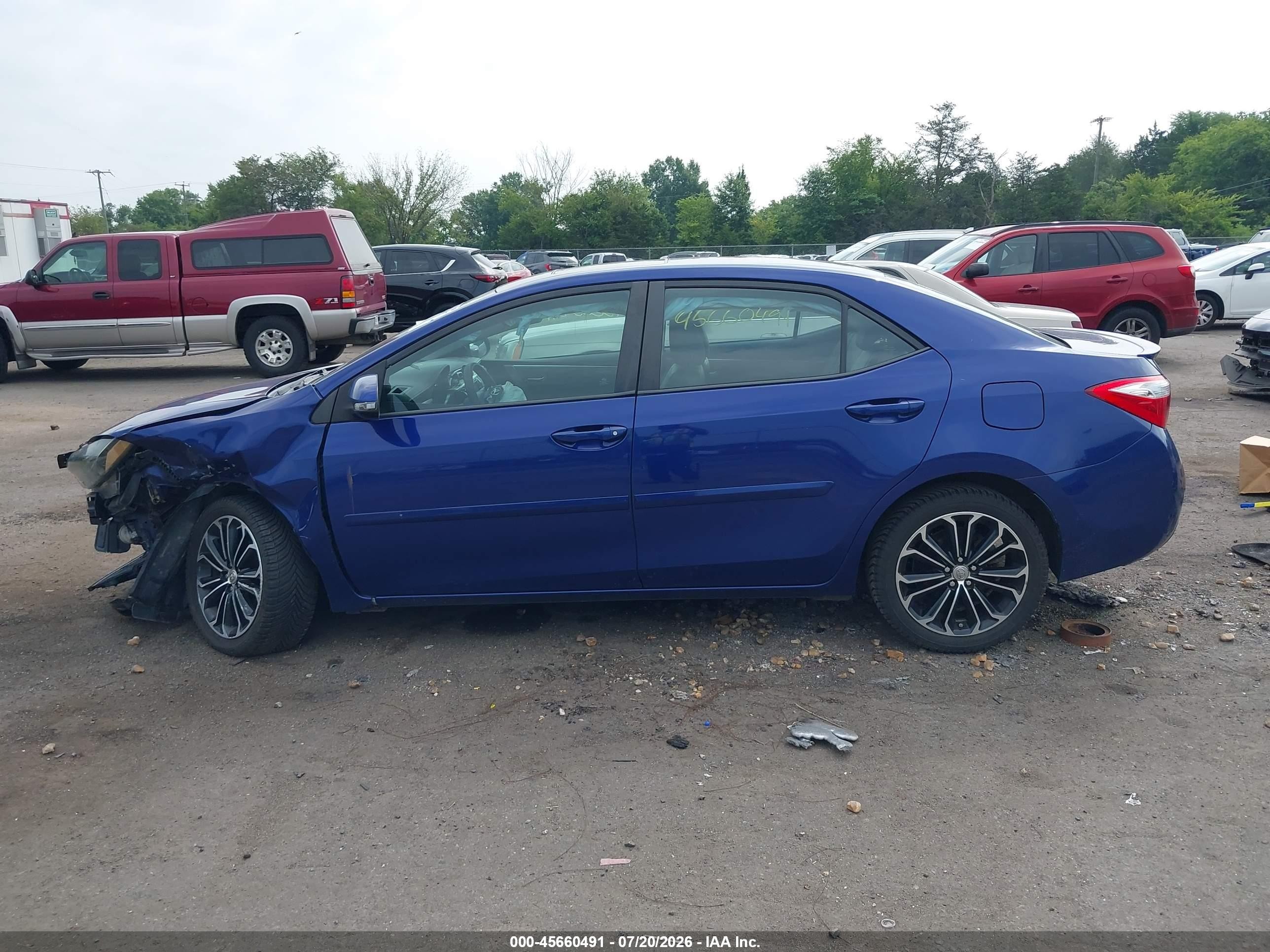 2014 Toyota Corolla S Plus Blue vin: 2T1BURHE5EC039746