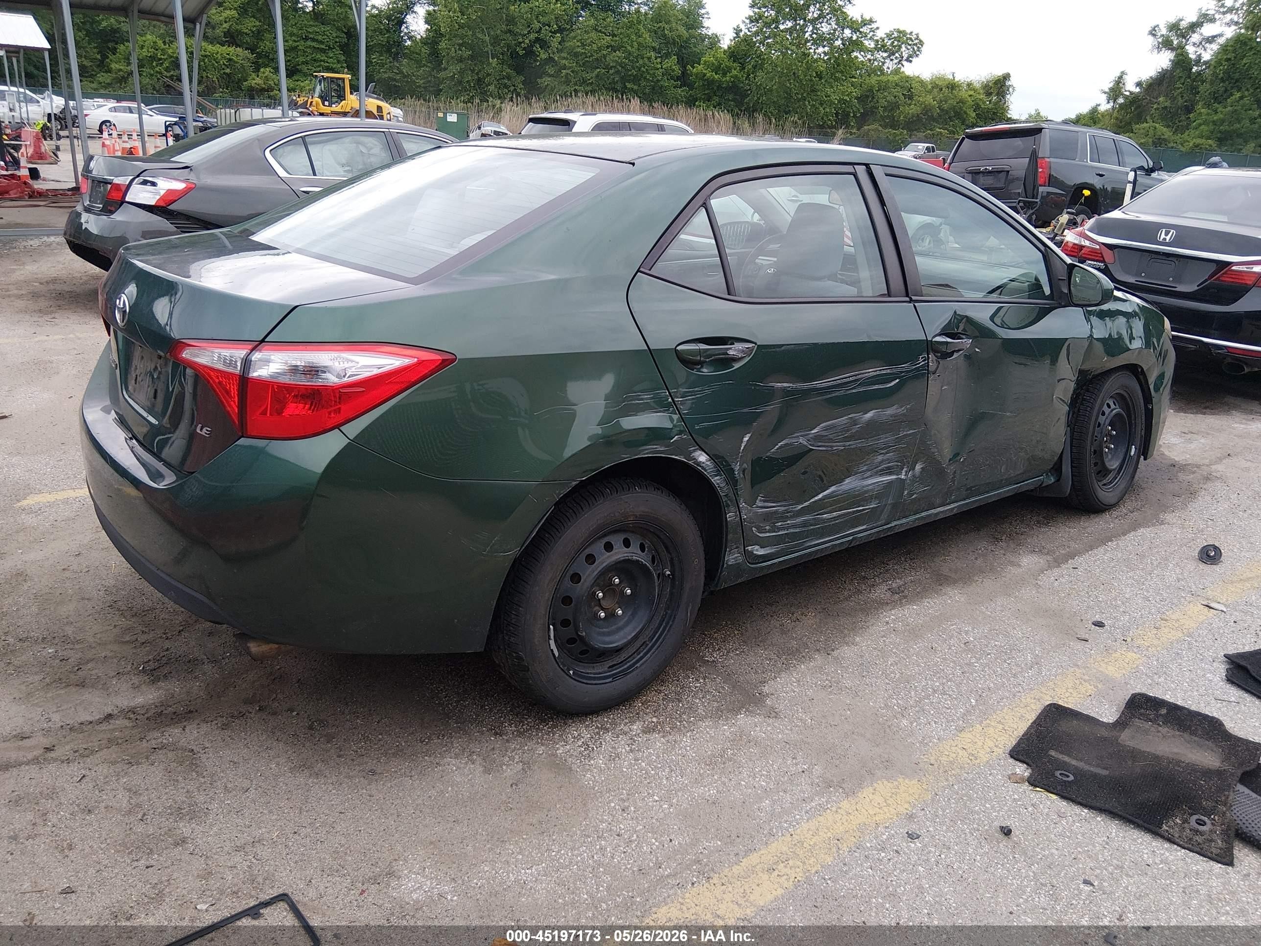 2014 Toyota Corolla Le Green vin: 2T1BURHE5EC042582