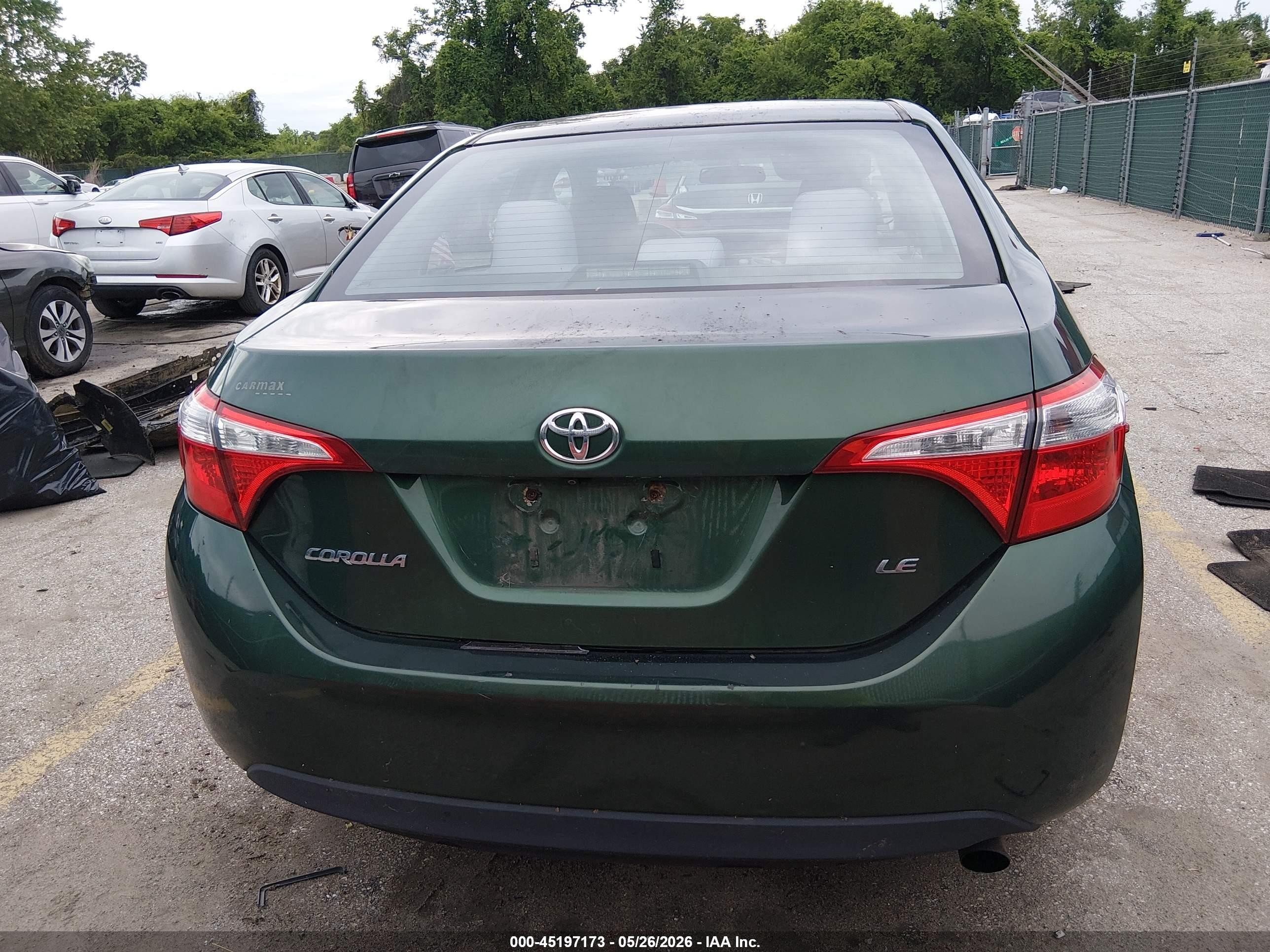 2014 Toyota Corolla Le Green vin: 2T1BURHE5EC042582