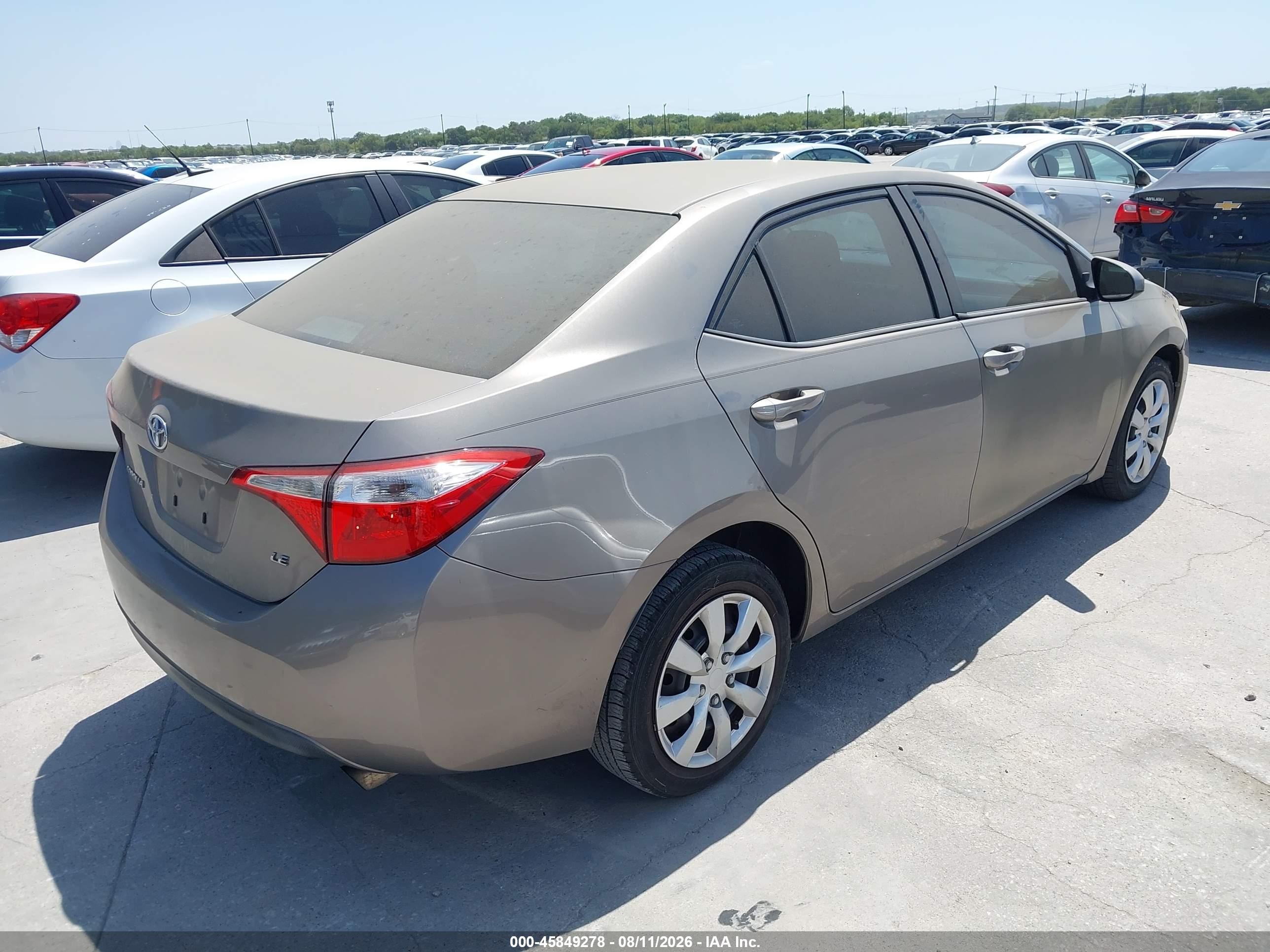 2014 Toyota Corolla Le Cream vin: 2T1BURHE5EC051024