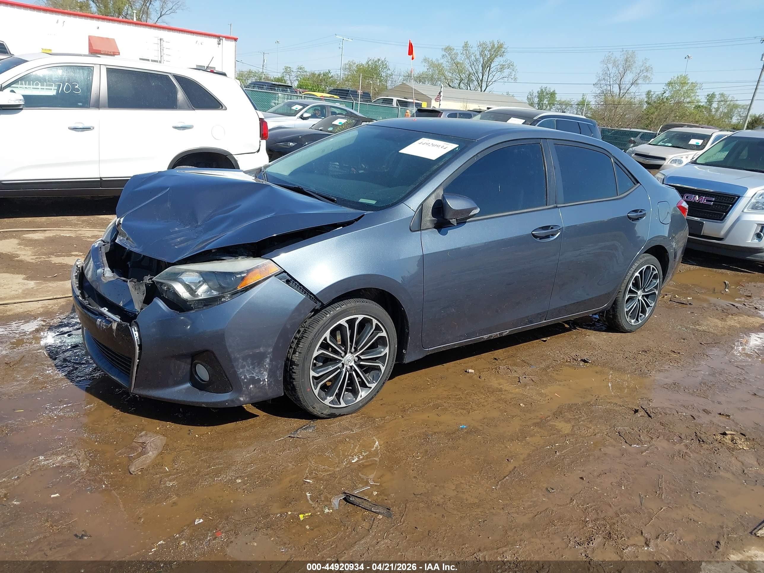 2014 Toyota Corolla S Plus Gray vin: 2T1BURHE5EC051377