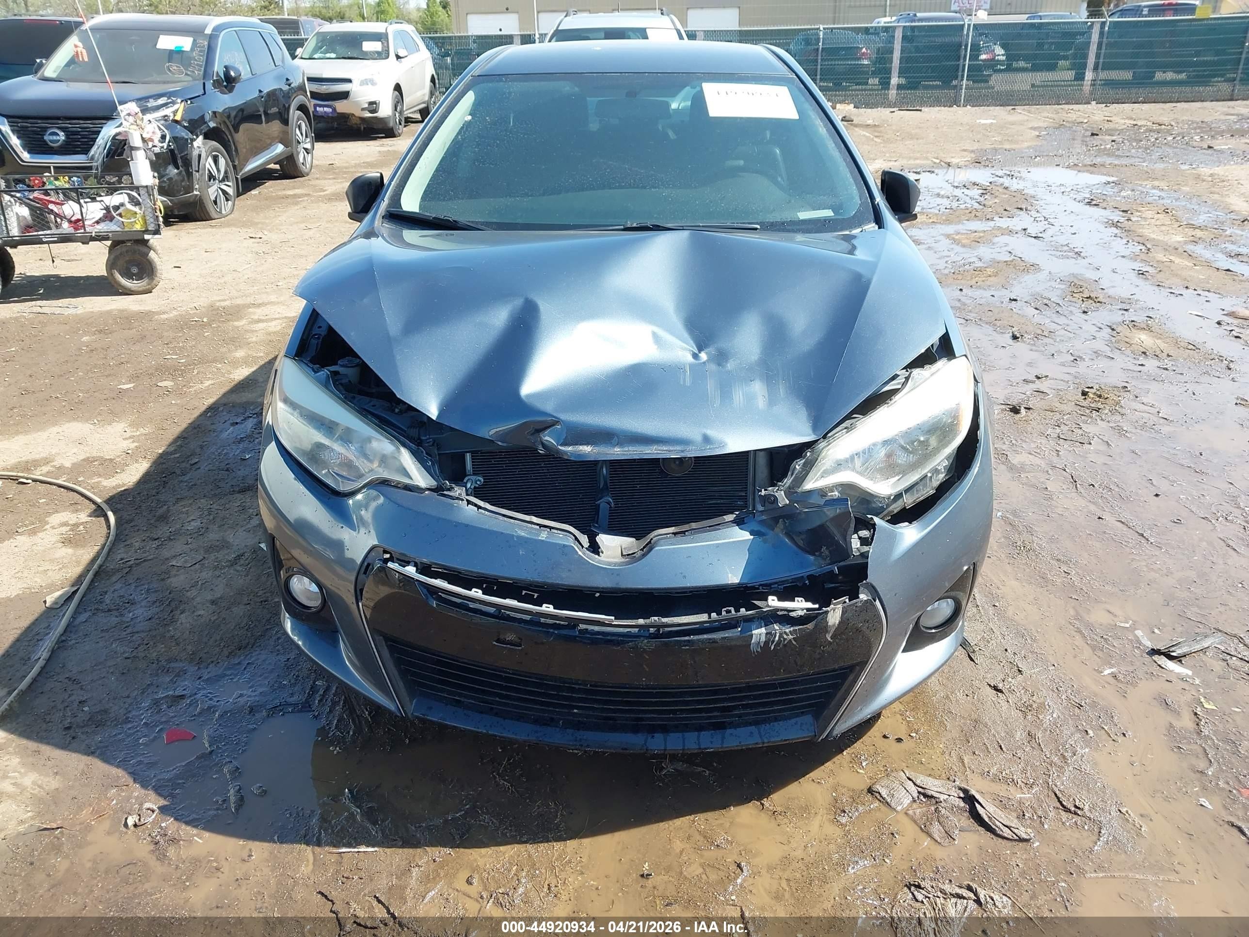 2014 Toyota Corolla S Plus Gray vin: 2T1BURHE5EC051377
