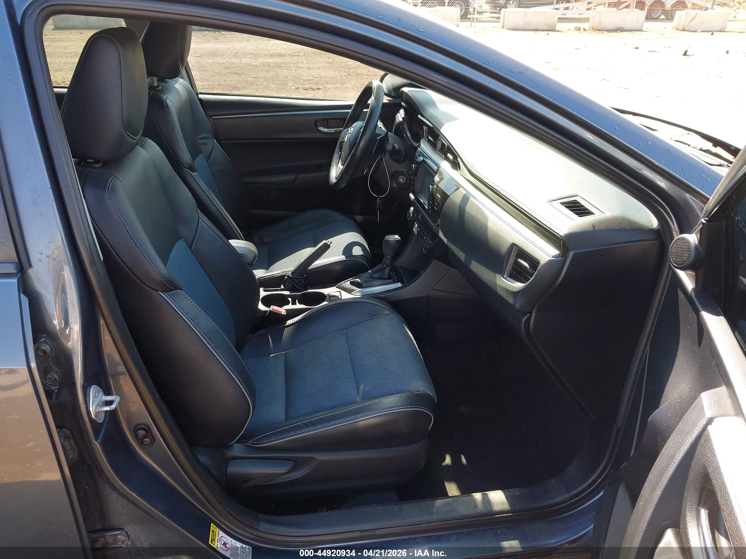 2014 Toyota Corolla S Plus Gray vin: 2T1BURHE5EC051377