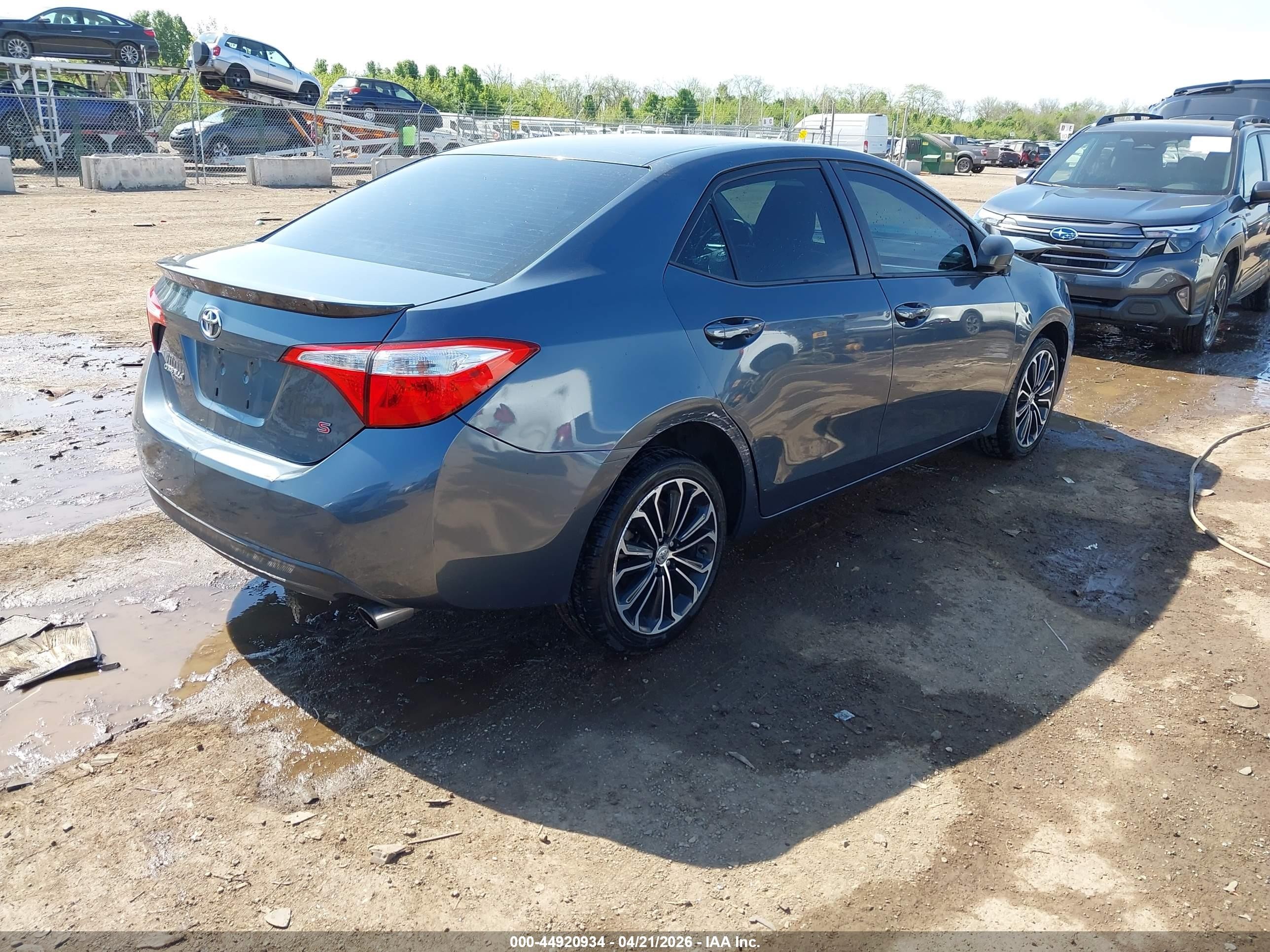 2014 Toyota Corolla S Plus Gray vin: 2T1BURHE5EC051377