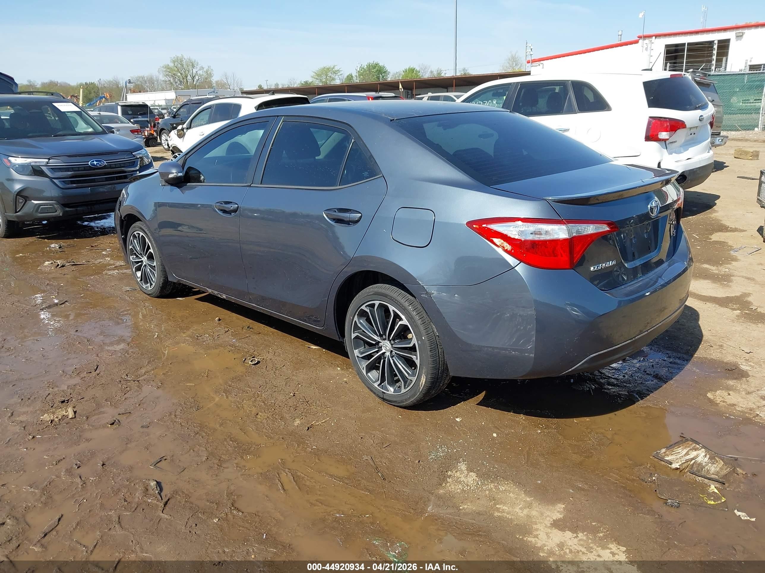 2014 Toyota Corolla S Plus Gray vin: 2T1BURHE5EC051377