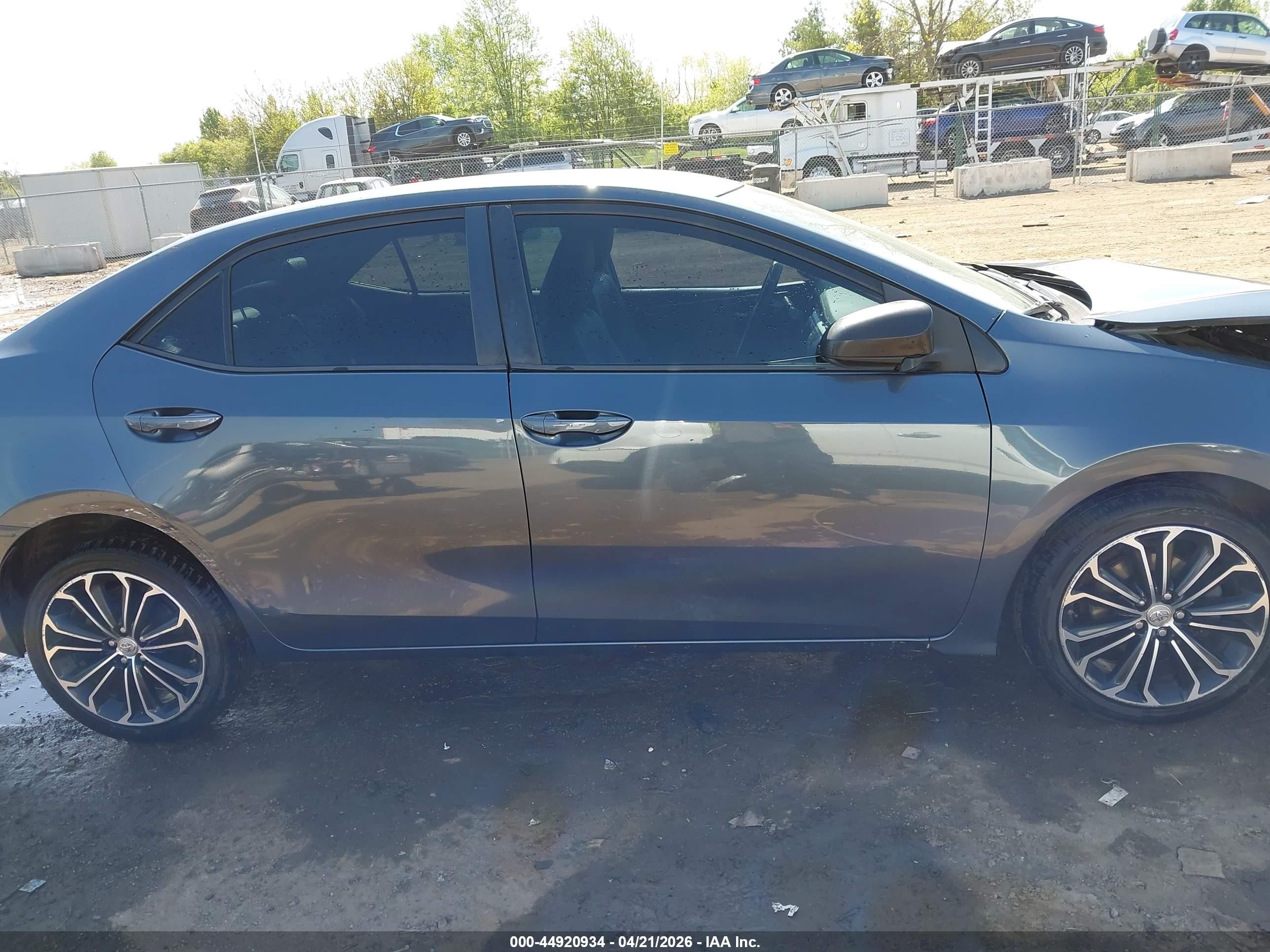 2014 Toyota Corolla S Plus Gray vin: 2T1BURHE5EC051377