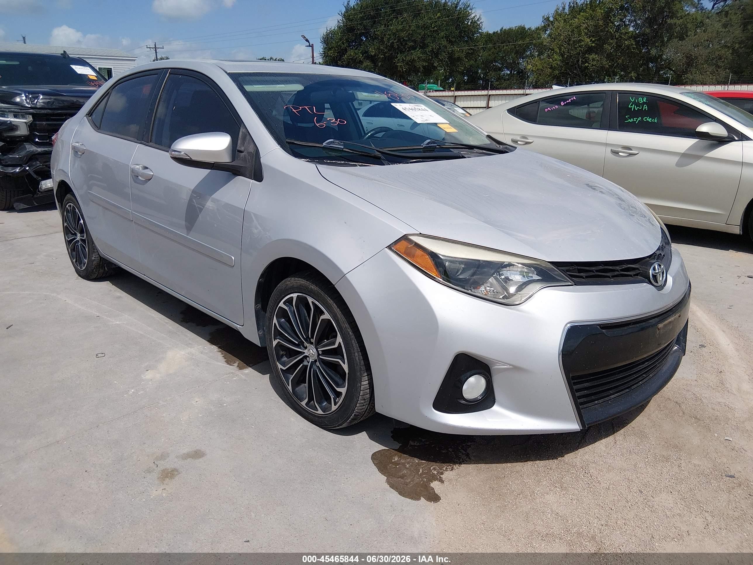 2014 Toyota Corolla S Plus Silver vin: 2T1BURHE5EC092298