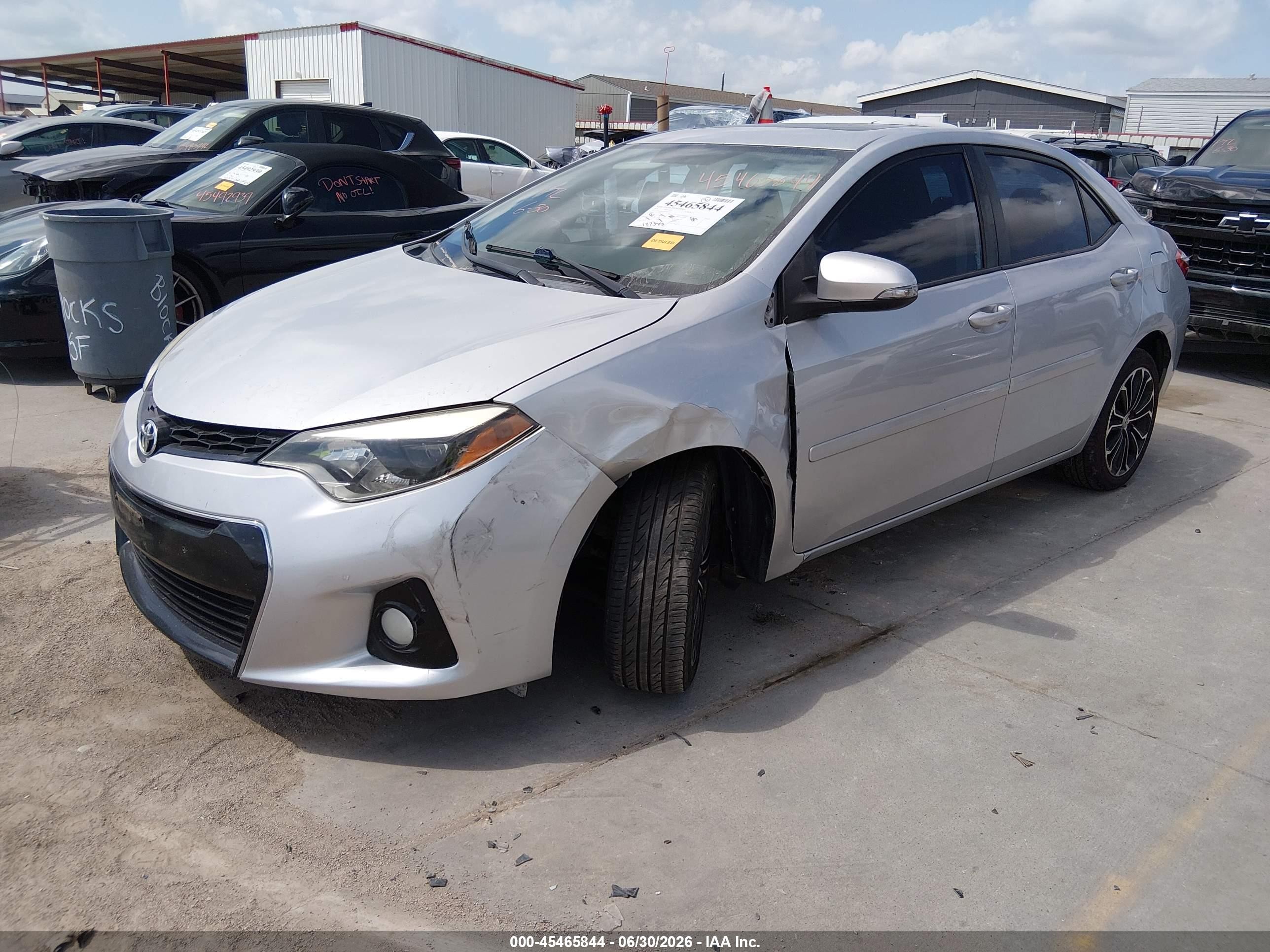 2014 Toyota Corolla S Plus Silver vin: 2T1BURHE5EC092298
